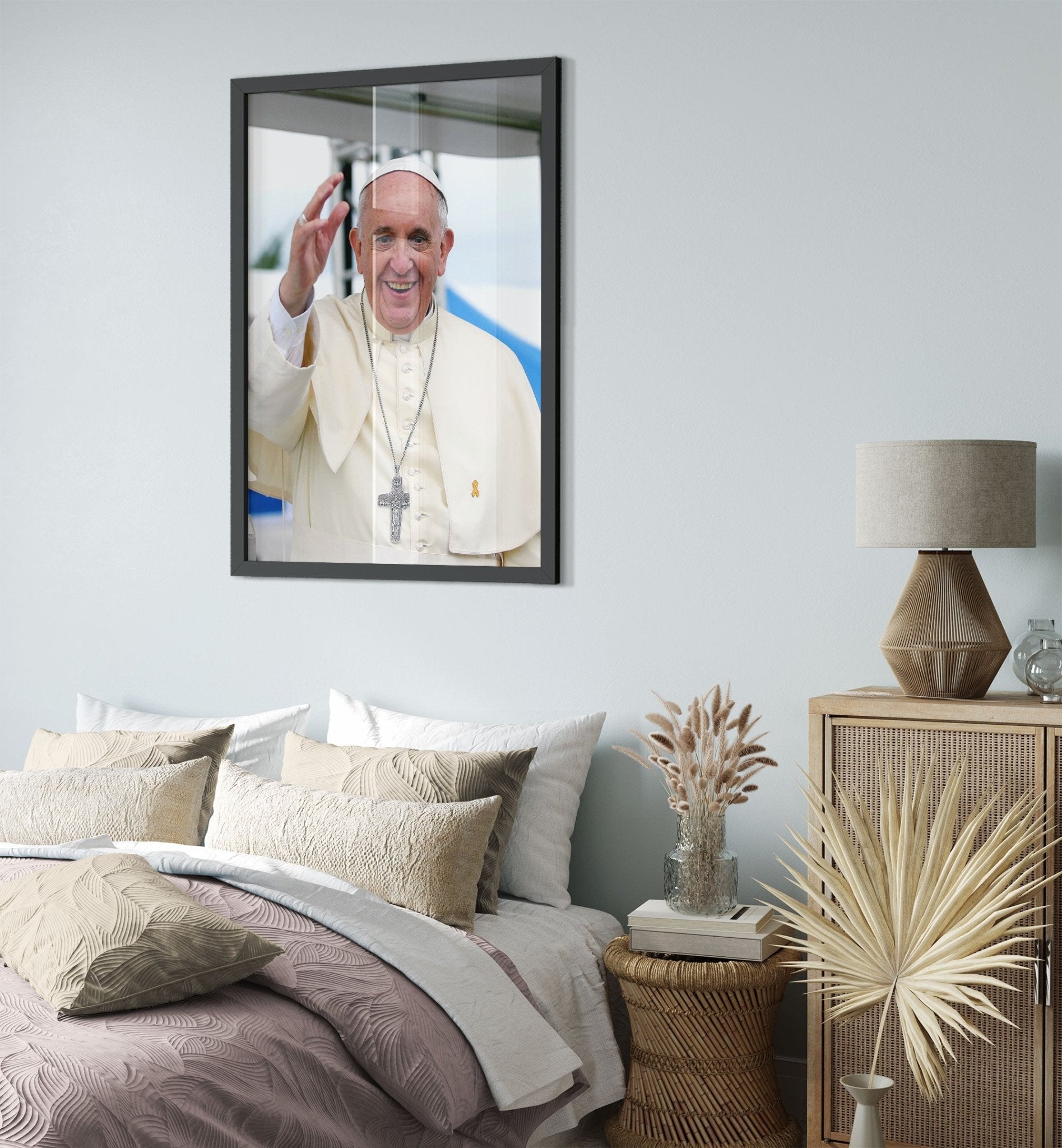 Pope Francis Framed, Jorge Mario Bergoglio - Pope Francis Framed Print - WallArtPrints4U