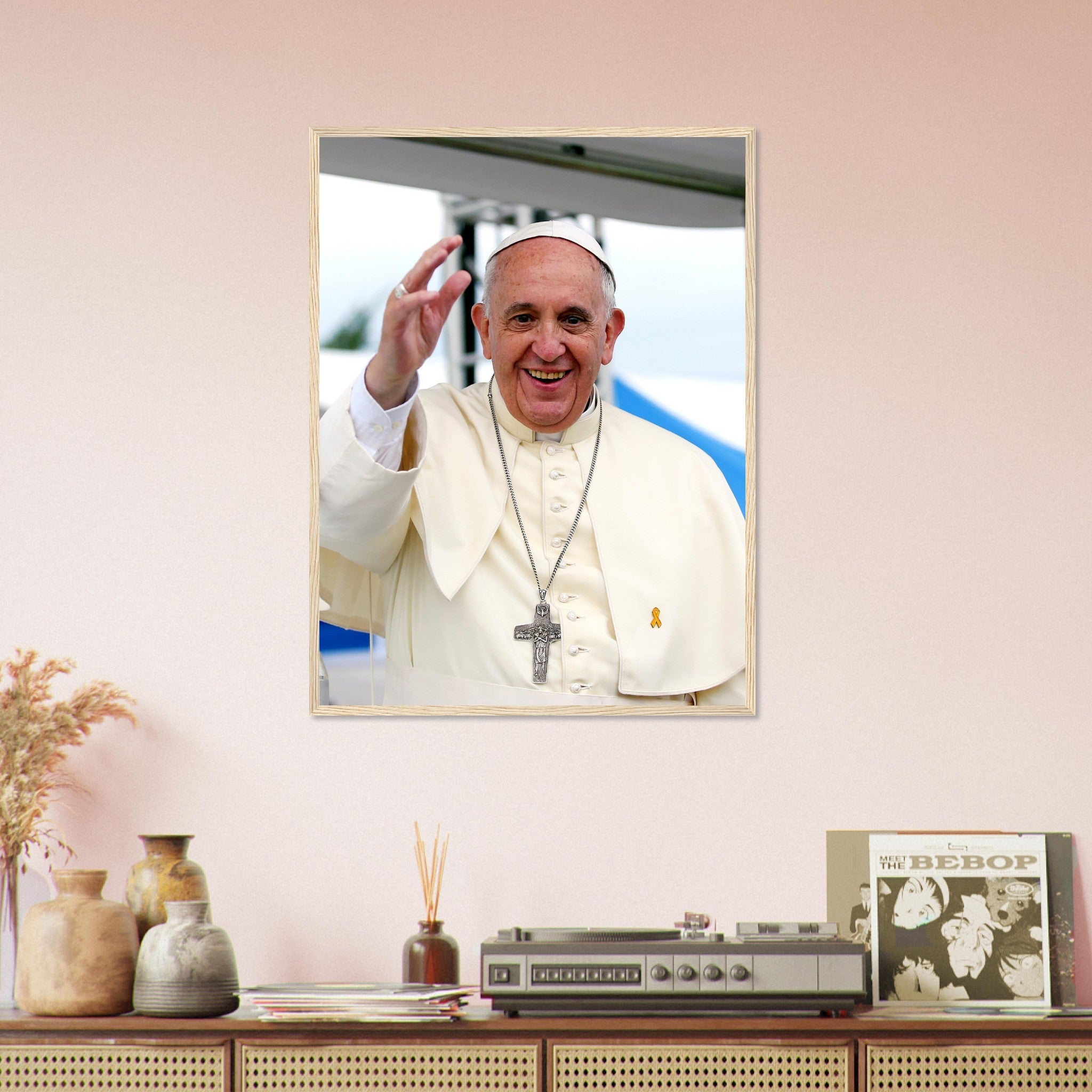 Pope Francis Framed, Jorge Mario Bergoglio - Pope Francis Framed Print - WallArtPrints4U