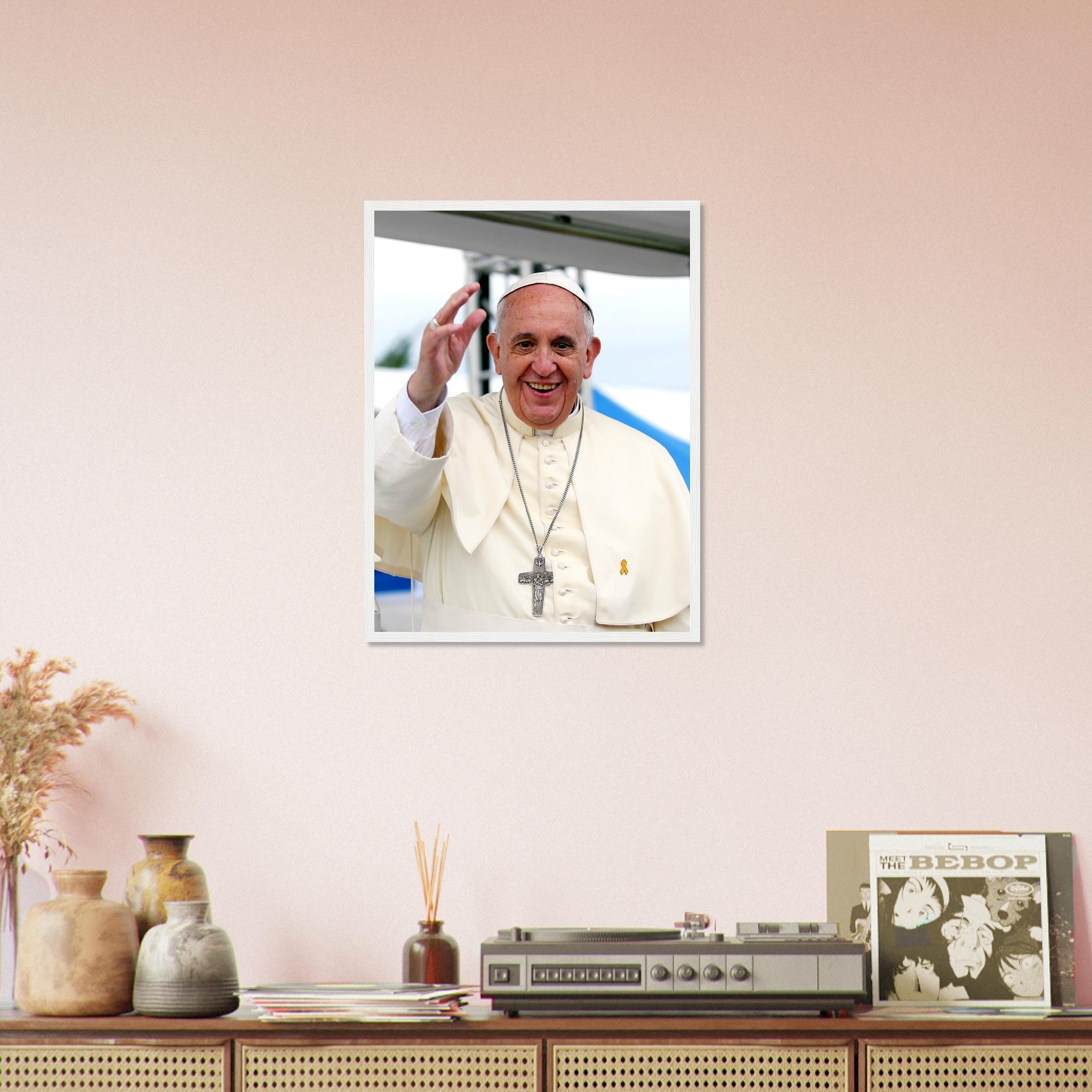 Pope Francis Framed, Jorge Mario Bergoglio - Pope Francis Framed Print - WallArtPrints4U