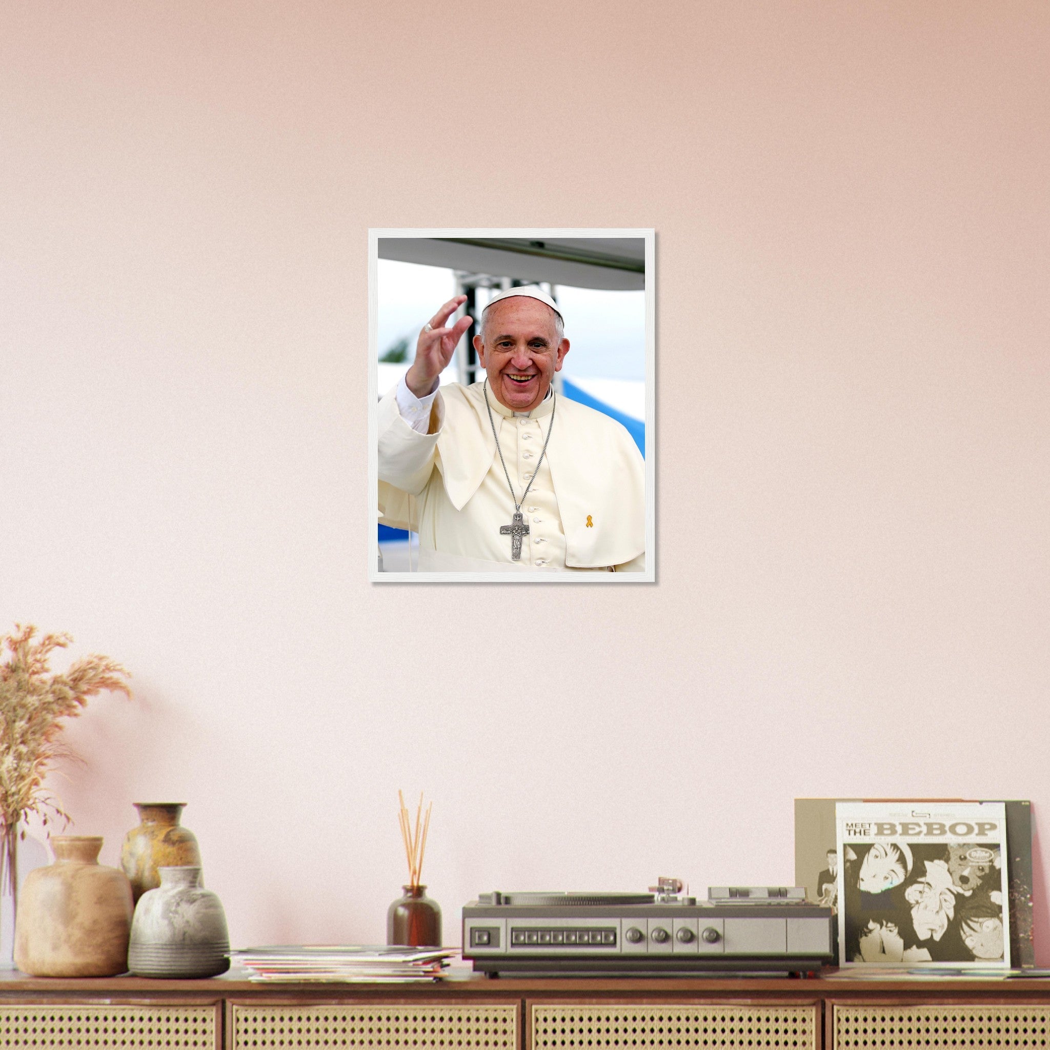 Pope Francis Framed, Jorge Mario Bergoglio - Pope Francis Framed Print - WallArtPrints4U