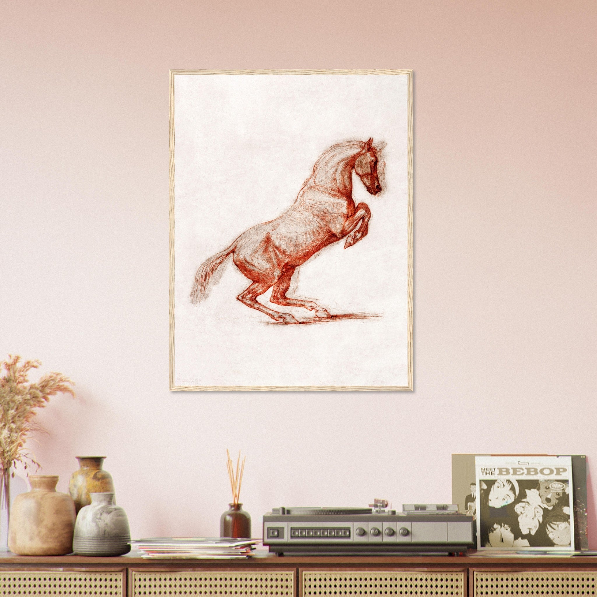 Prancing Horse Framed, Vintage Prancing Horse Art - Vintage Prancing Pony Framed Print UK, EU USA Domestic Shipping - WallArtPrints4U