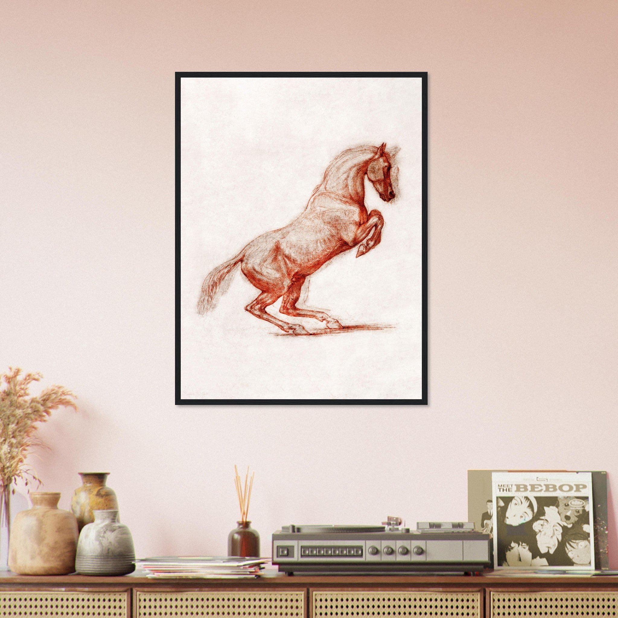 Prancing Horse Framed, Vintage Prancing Horse Art - Vintage Prancing Pony Framed Print UK, EU USA Domestic Shipping - WallArtPrints4U