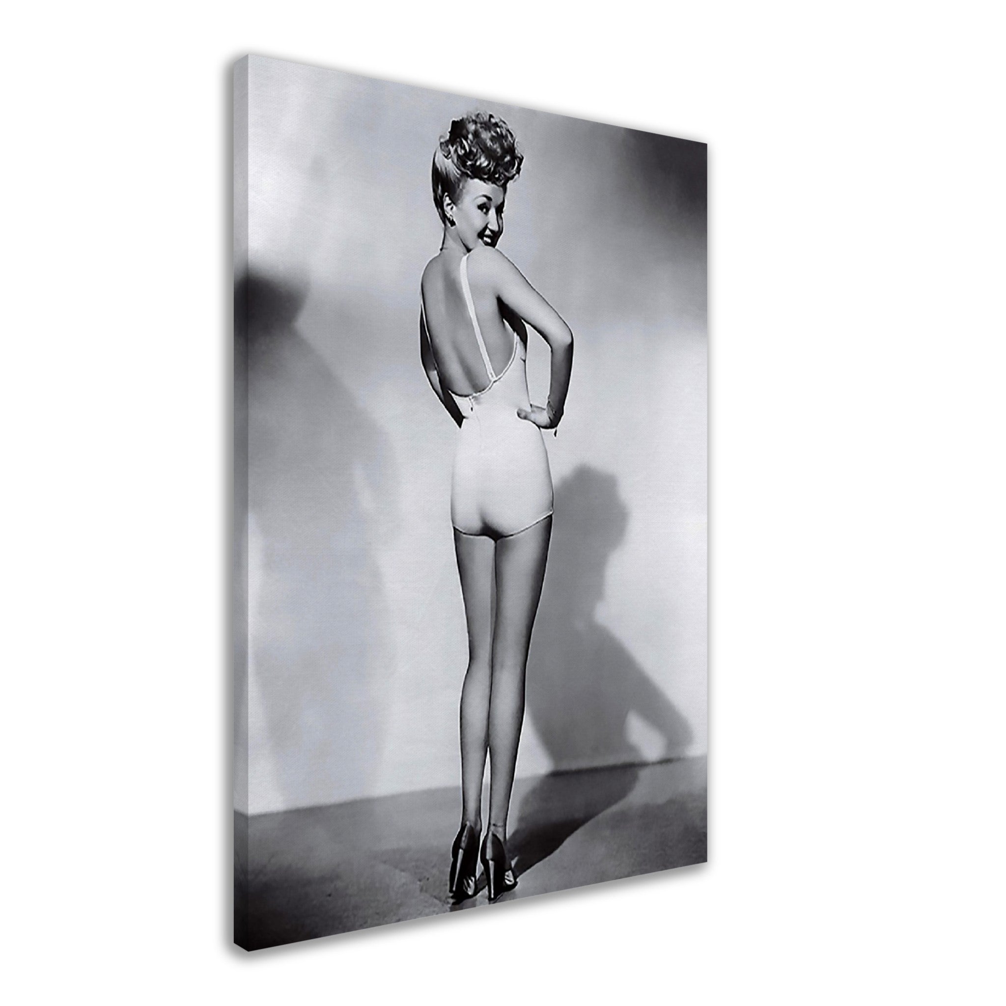 Betty Grable Swimsuit Canvas, Famous Photo Canvas Print From 1943, First Pin Up Girl, Inspired American Soldiers In Ww2.