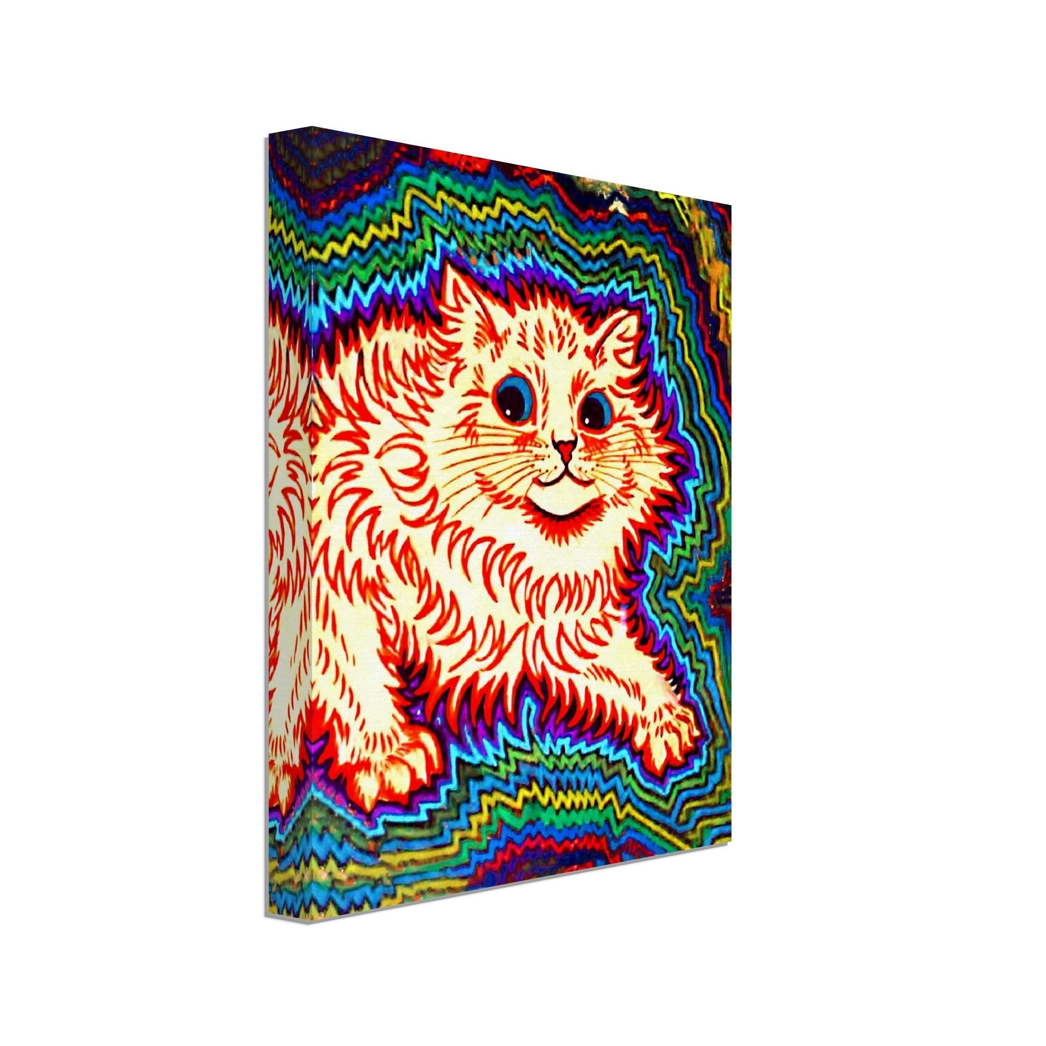 Psychedelic Cat Canvas, Louis Wain Psychedelic Cat Canvas Print - WallArtPrints4U