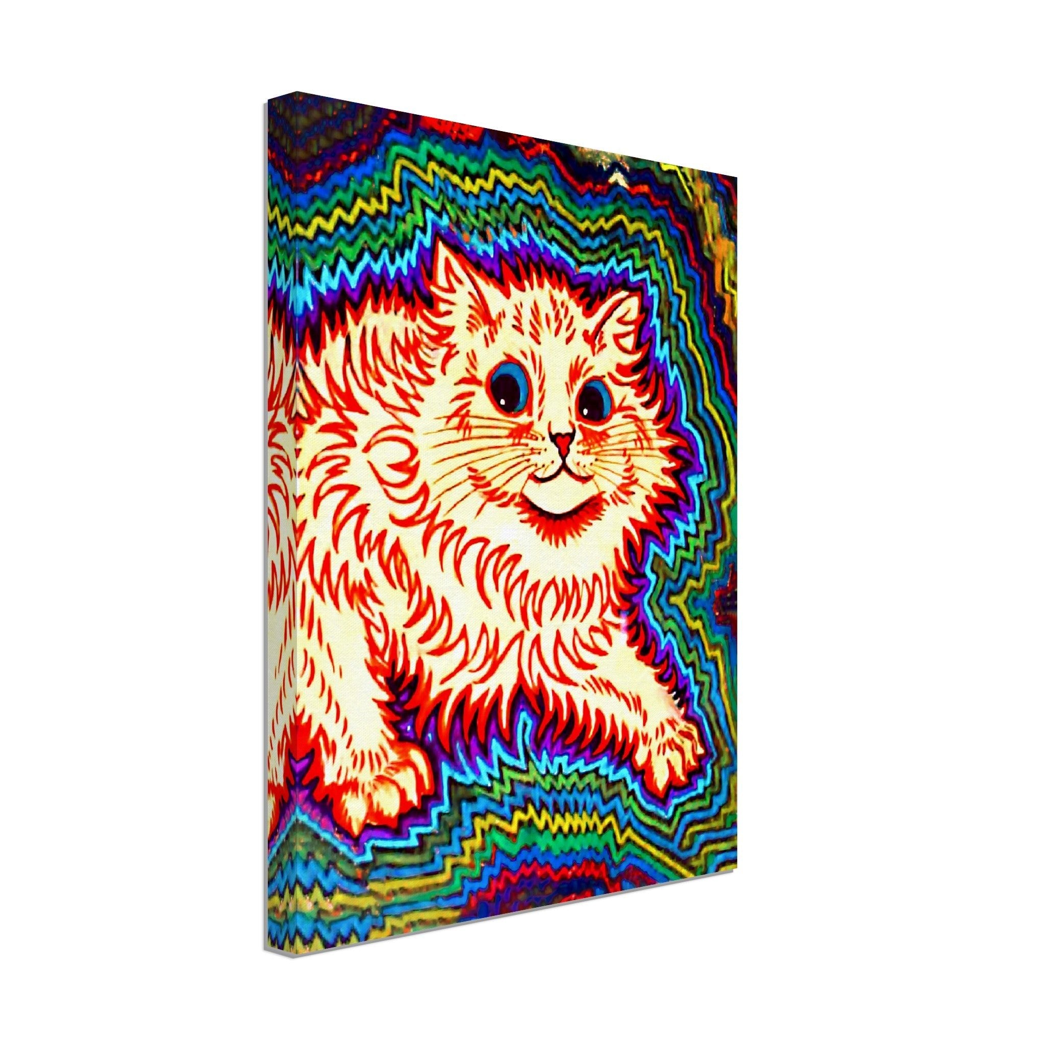Psychedelic Cat Canvas, Louis Wain Psychedelic Cat Canvas Print - WallArtPrints4U