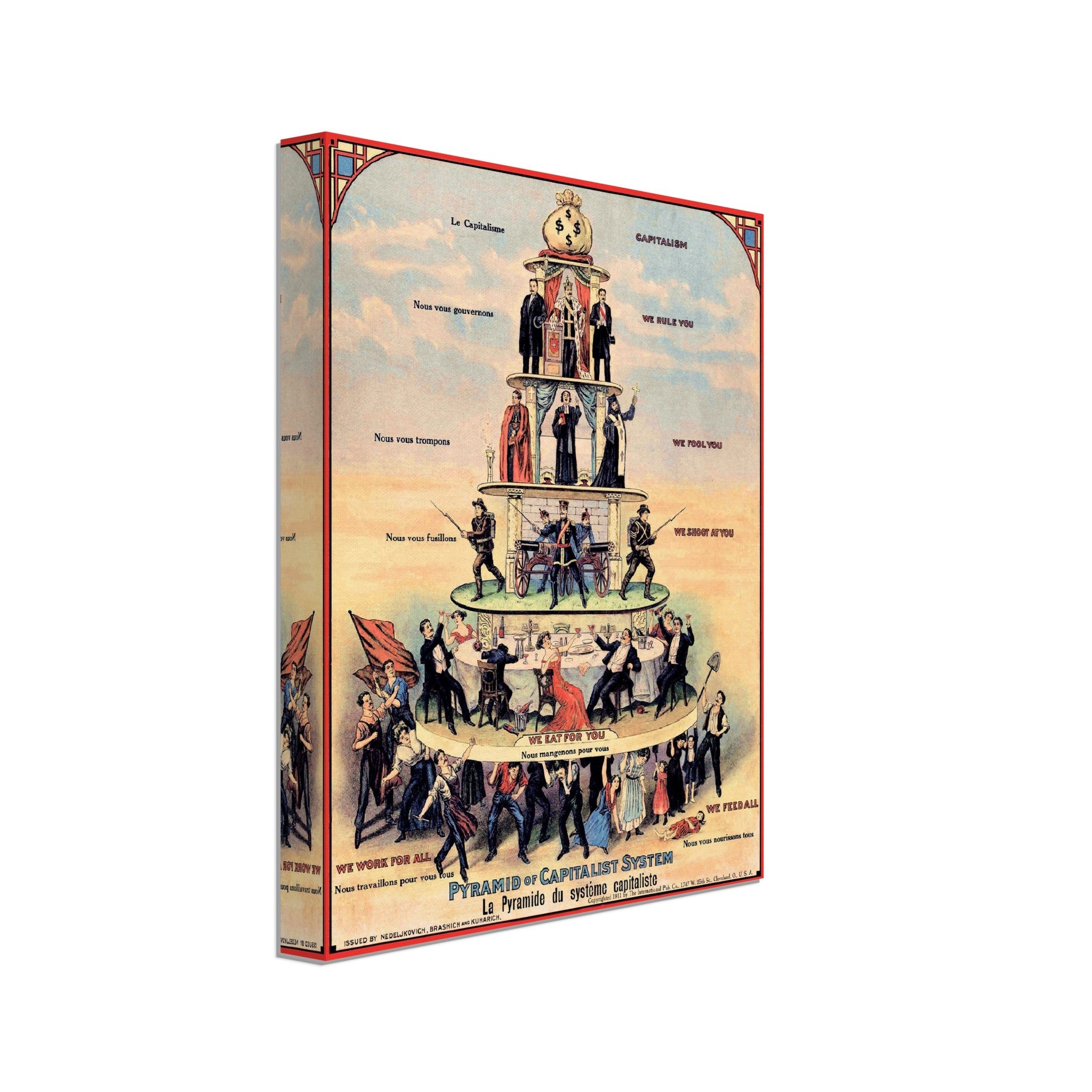 Pyramid Of Capitalist System Canvas Print - Anti Capitalist Canvas 1911 - WallArtPrints4U