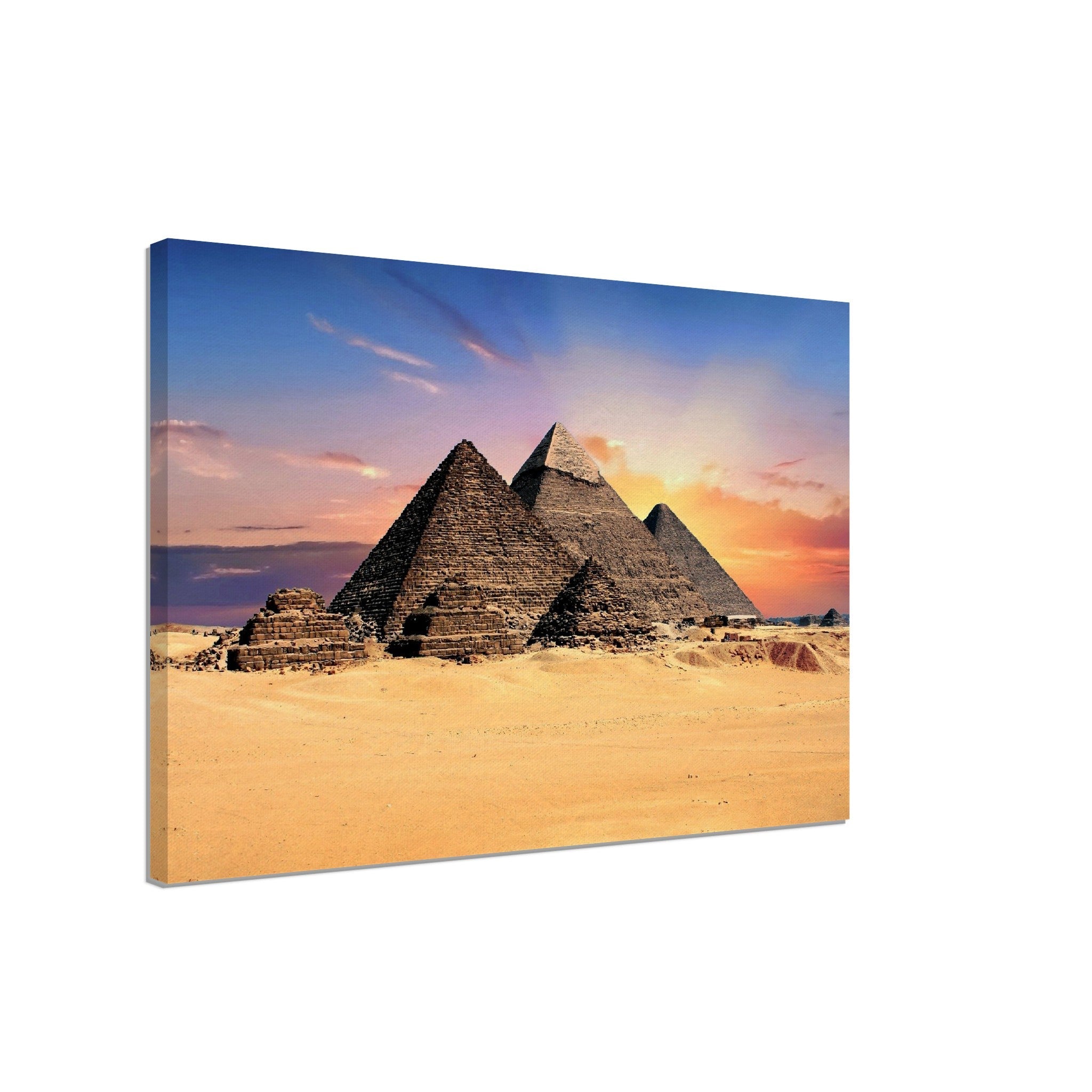 Pyramids Canvas Great Pyramids Of Khufu, Menkaure And Khafre Egyptian Pyramids Of Giza - WallArtPrints4U