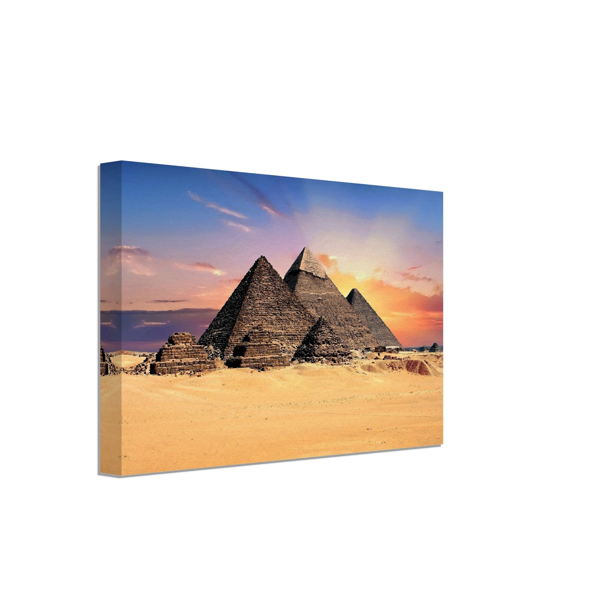 Pyramids Canvas Great Pyramids Of Khufu, Menkaure And Khafre Egyptian Pyramids Of Giza - WallArtPrints4U