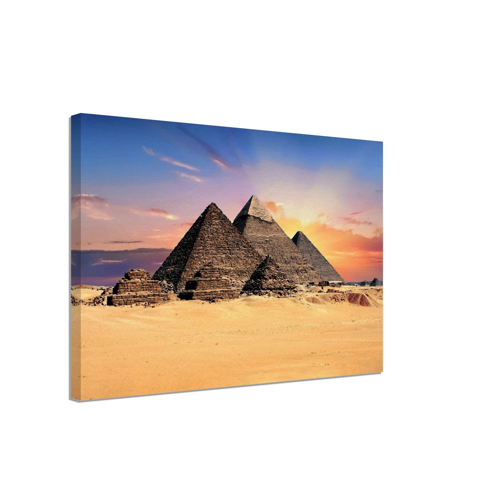 Pyramids Canvas Great Pyramids Of Khufu, Menkaure And Khafre Egyptian Pyramids Of Giza - WallArtPrints4U