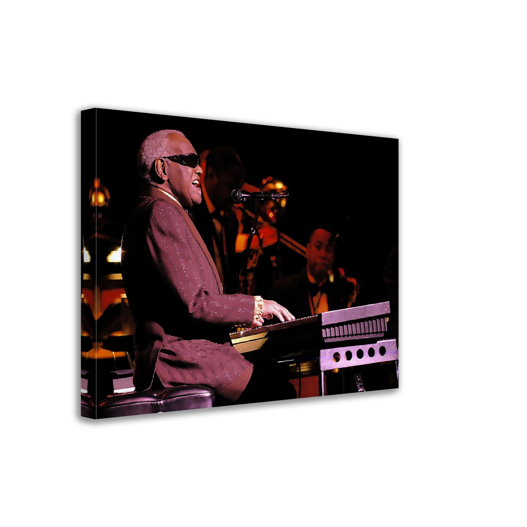 Ray Charles Canvas, Soul Music Pioneer, Brother Ray The Genius, Vintage Photo Portrait - Ray Charles Canvas Print - WallArtPrints4U