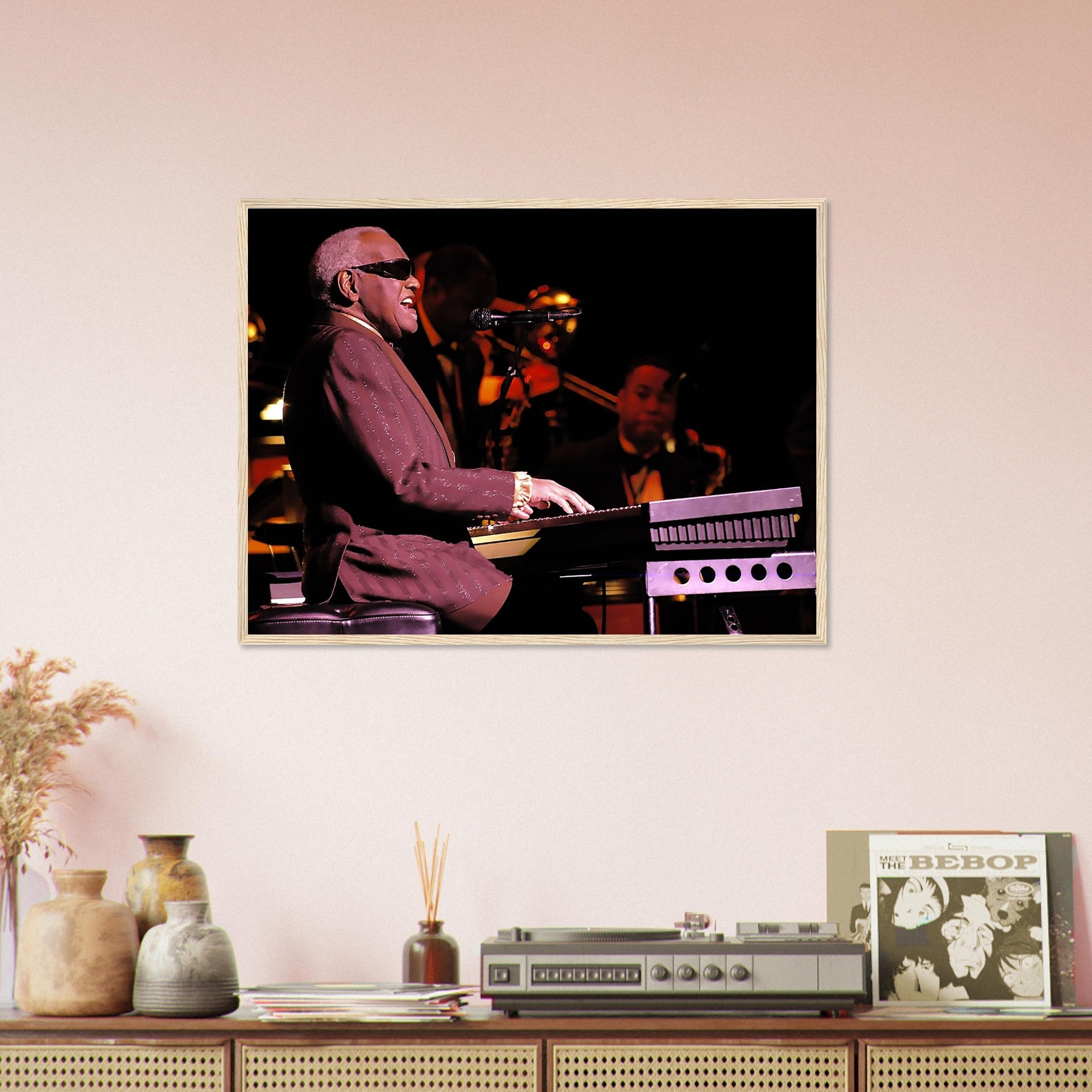 Ray Charles Framed, Soul Music Pioneer, Brother Ray The Genius, Vintage Photo Portrait - Ray Charles Framed Print - WallArtPrints4U