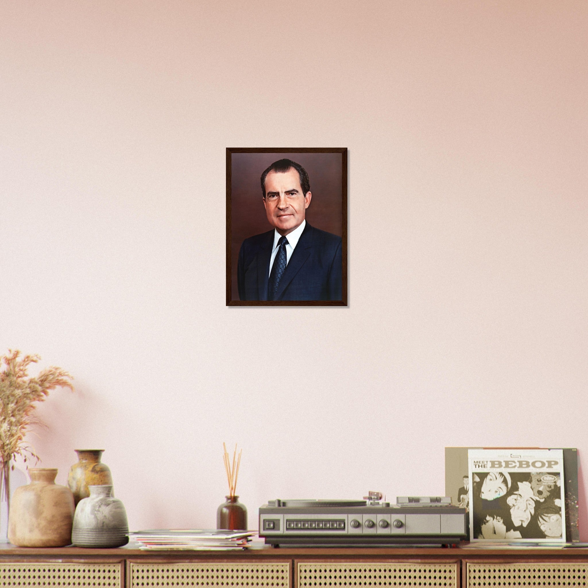 Richard Nixon Framed, 37th President Of These United States, Vintage Photo Portrait - Richard Nixon Framed Print UK, EU USA Domestic Shipping - WallArtPrints4U