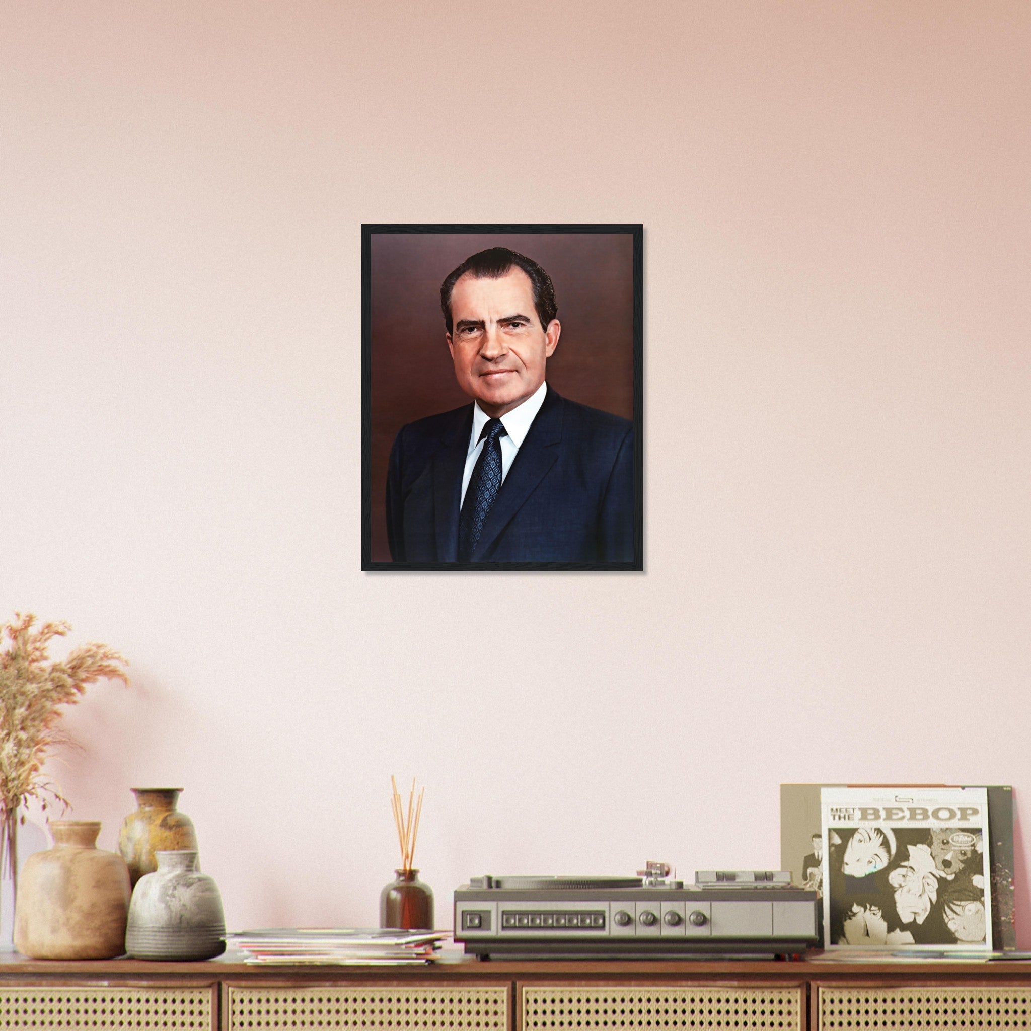 Richard Nixon Framed, 37th President Of These United States, Vintage Photo Portrait - Richard Nixon Framed Print UK, EU USA Domestic Shipping - WallArtPrints4U