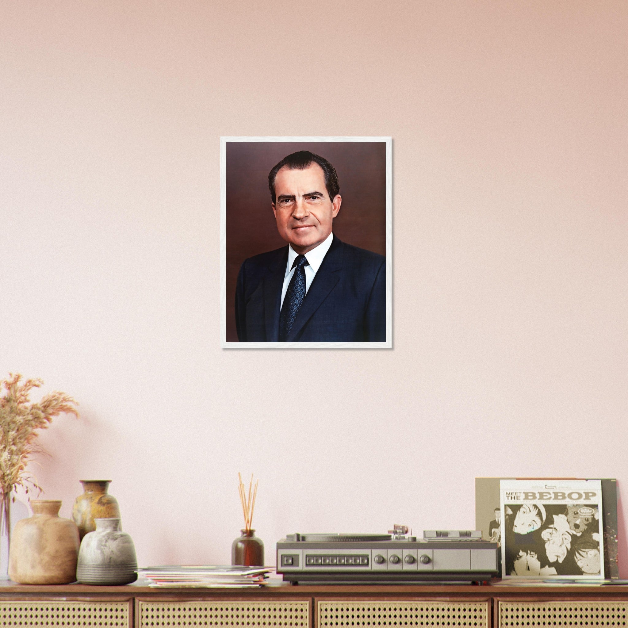 Richard Nixon Framed, 37th President Of These United States, Vintage Photo Portrait - Richard Nixon Framed Print UK, EU USA Domestic Shipping - WallArtPrints4U