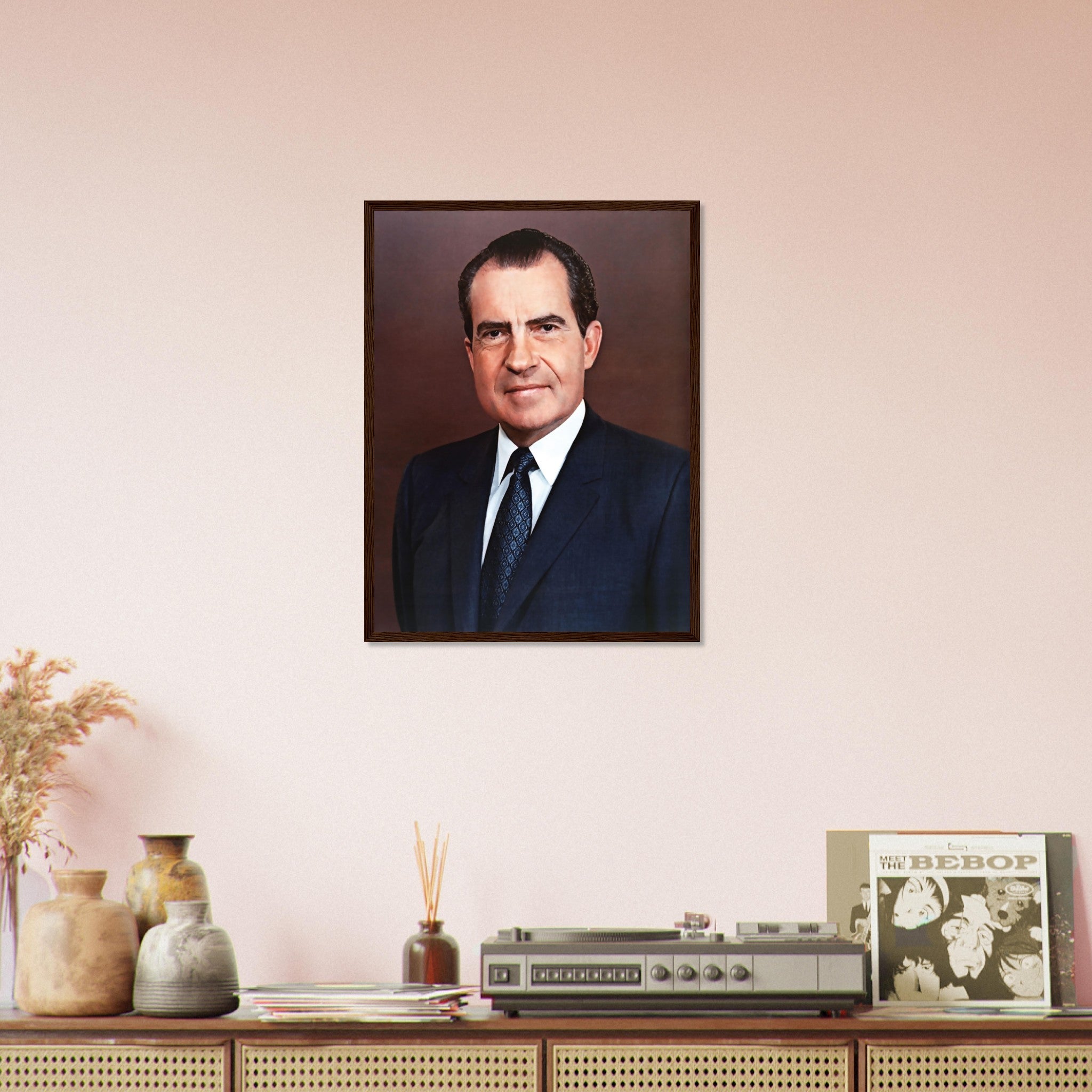 Richard Nixon Framed, 37th President Of These United States, Vintage Photo Portrait - Richard Nixon Framed Print UK, EU USA Domestic Shipping - WallArtPrints4U