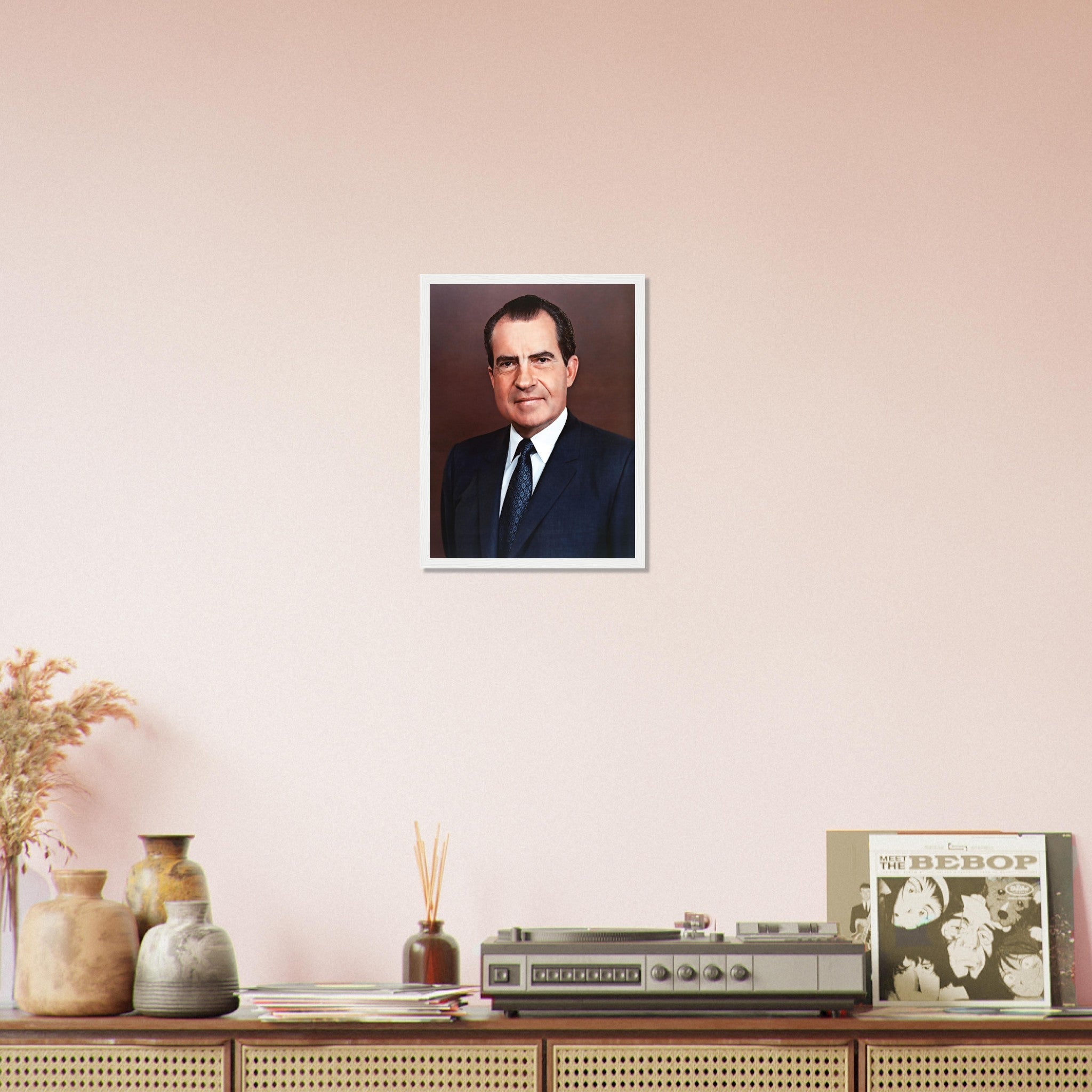 Richard Nixon Framed, 37th President Of These United States, Vintage Photo Portrait - Richard Nixon Framed Print UK, EU USA Domestic Shipping - WallArtPrints4U