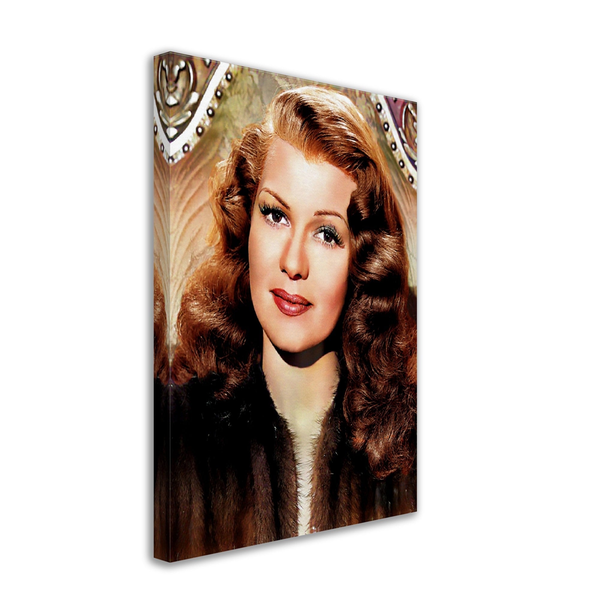 Rita Hayworth Canvas, The Love Goddess, Vintage Photo In Color, Rita Hayworth Canvas Print, Silver Screen Star - WallArtPrints4U