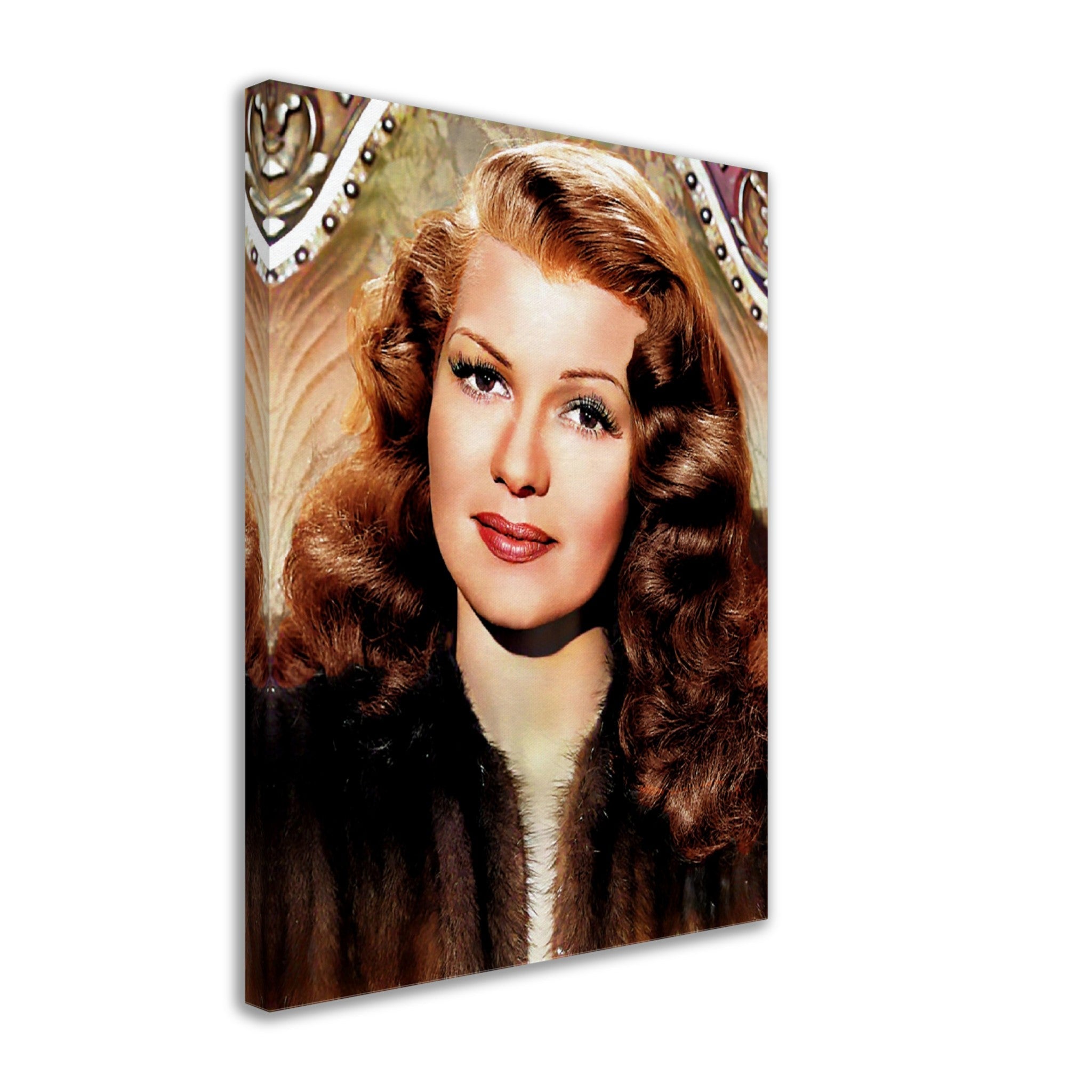 Rita Hayworth Canvas, The Love Goddess, Vintage Photo In Color, Rita Hayworth Canvas Print, Silver Screen Star - WallArtPrints4U