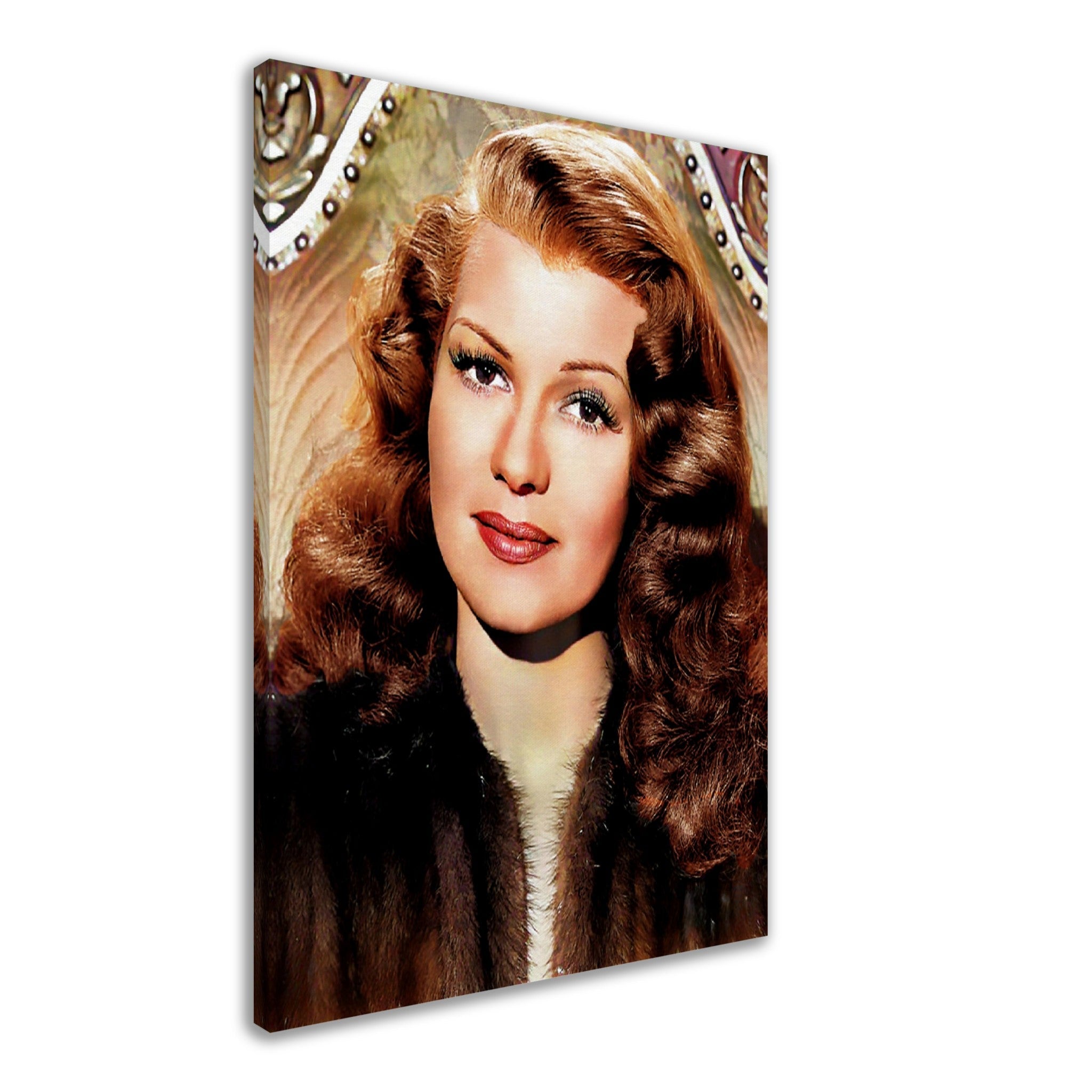Rita Hayworth Canvas, The Love Goddess, Vintage Photo In Color, Rita Hayworth Canvas Print, Silver Screen Star - WallArtPrints4U