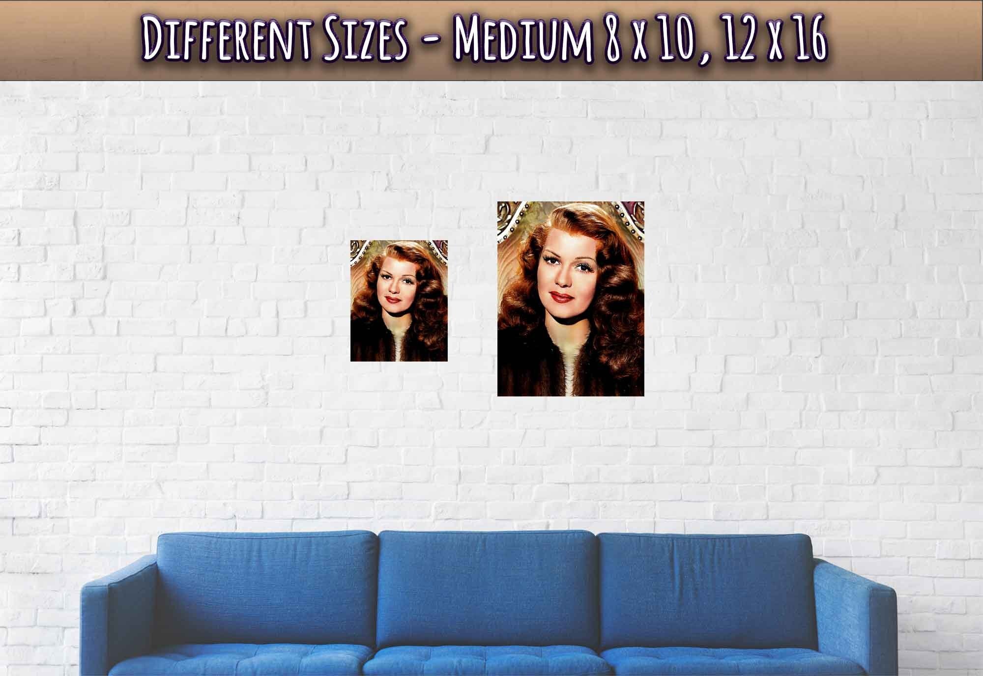 Rita Hayworth Poster, The Love Goddess, Vintage Photo In Color, Rita Hayworth Print, Silver Screen Star - WallArtPrints4U