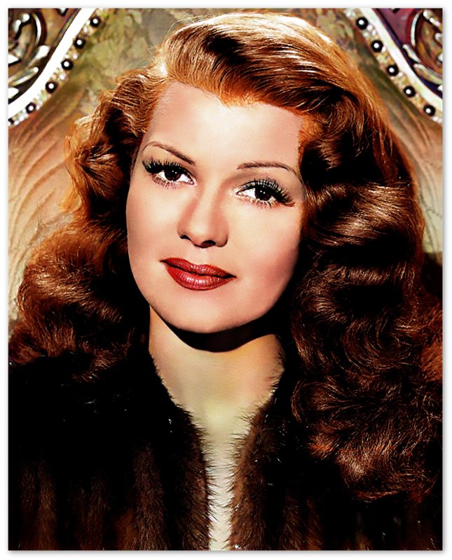 Rita Hayworth Poster, The Love Goddess, Vintage Photo In Color, Rita Hayworth Print, Silver Screen Star - WallArtPrints4U