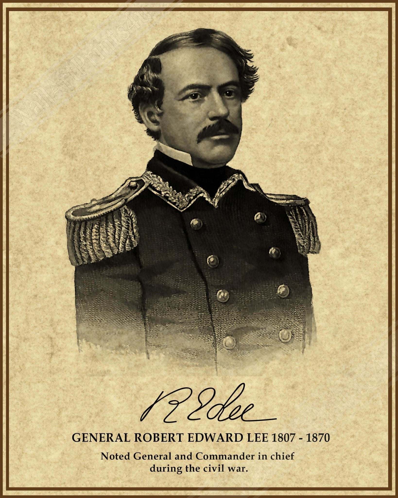 Robert E Lee Canvas, Civil War General - Iconic Robert E Lee Canvas Print - American Confederate Soldier - WallArtPrints4U