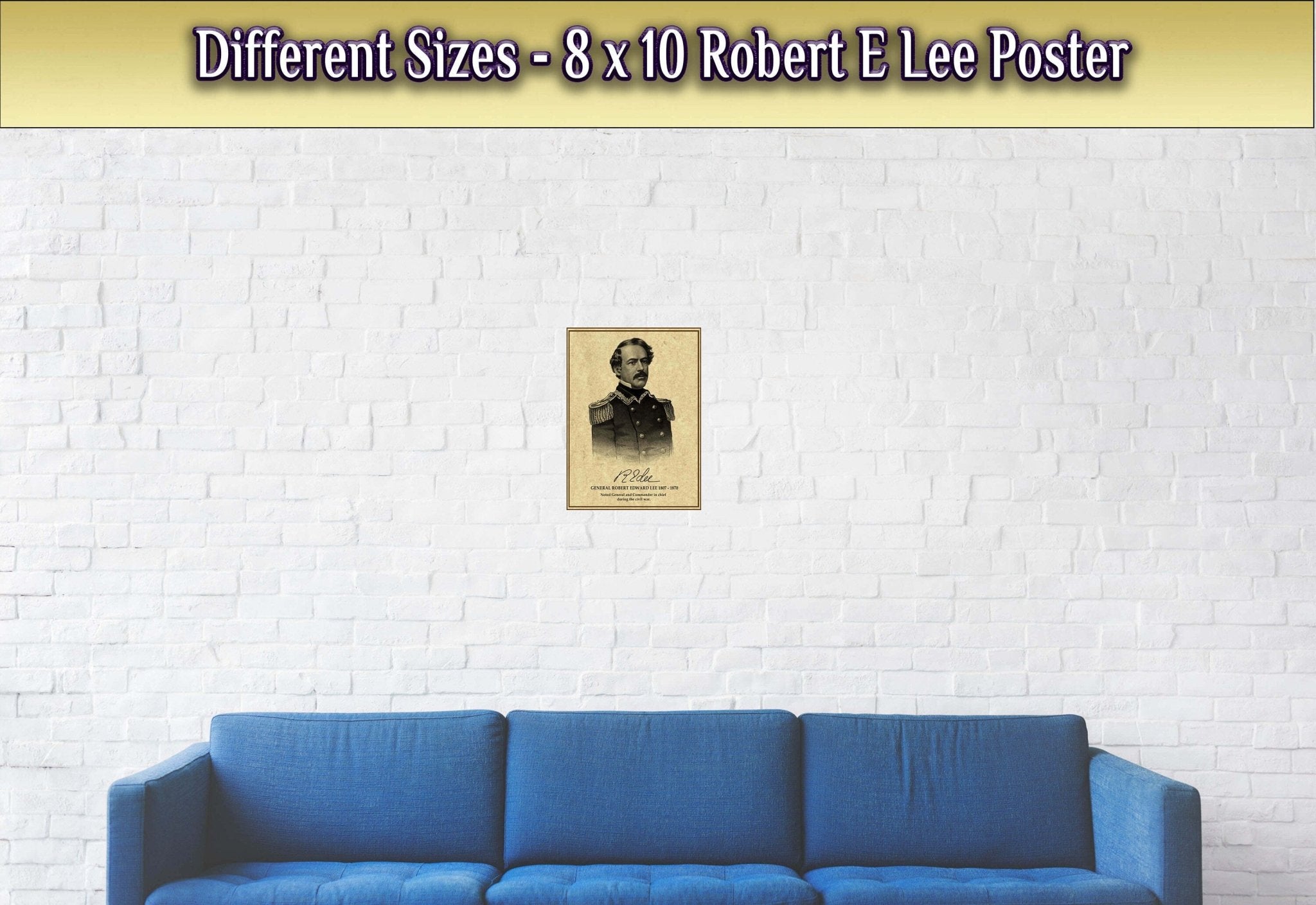 Robert E Lee Poster, Civil War General - Iconic Robert E Lee Print - American Confederate Soldier - WallArtPrints4U