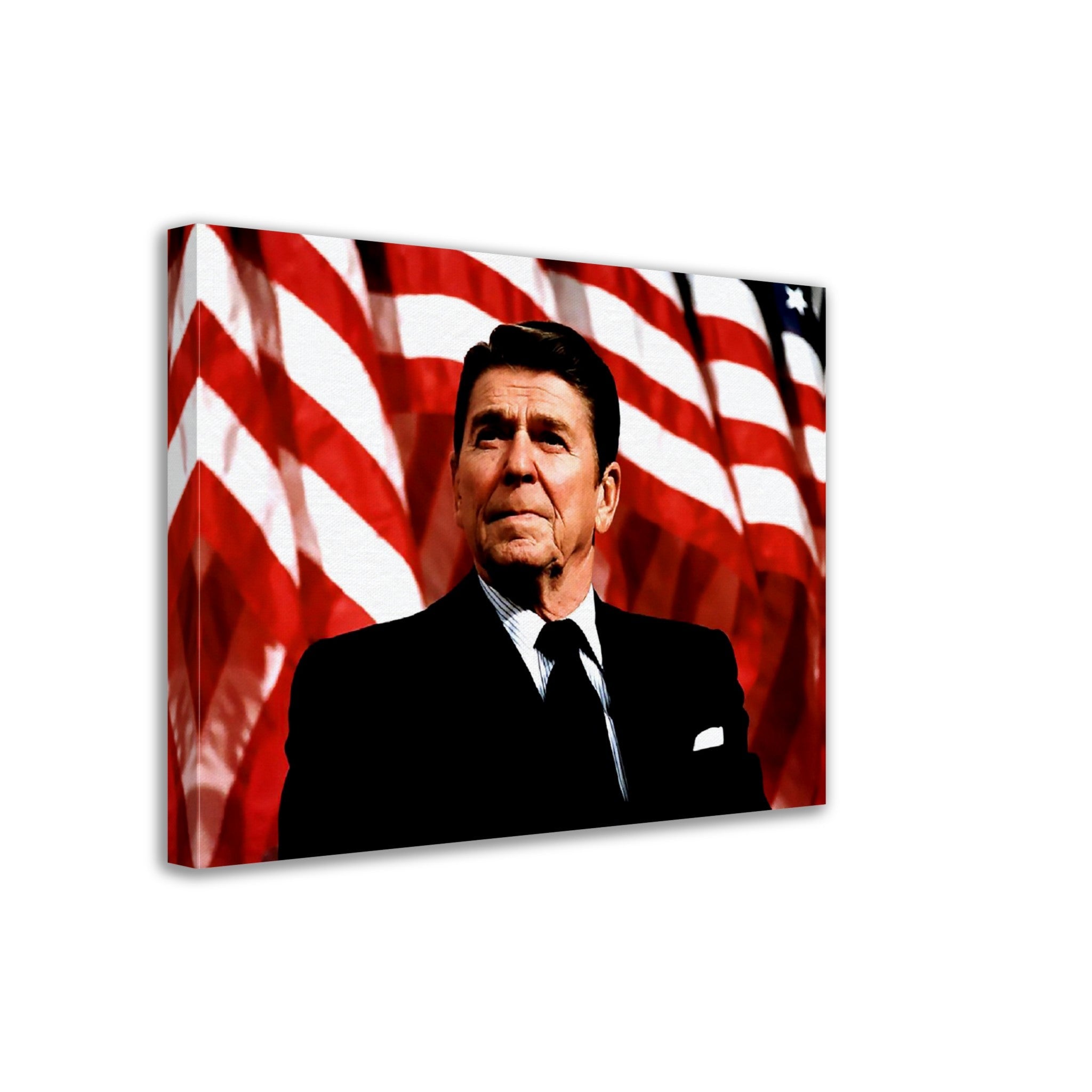 Ronald Reagan Canvas, 40th President Of These United States, Vintage Photo Portrait - Ronald Reagan Canvas Print - WallArtPrints4U