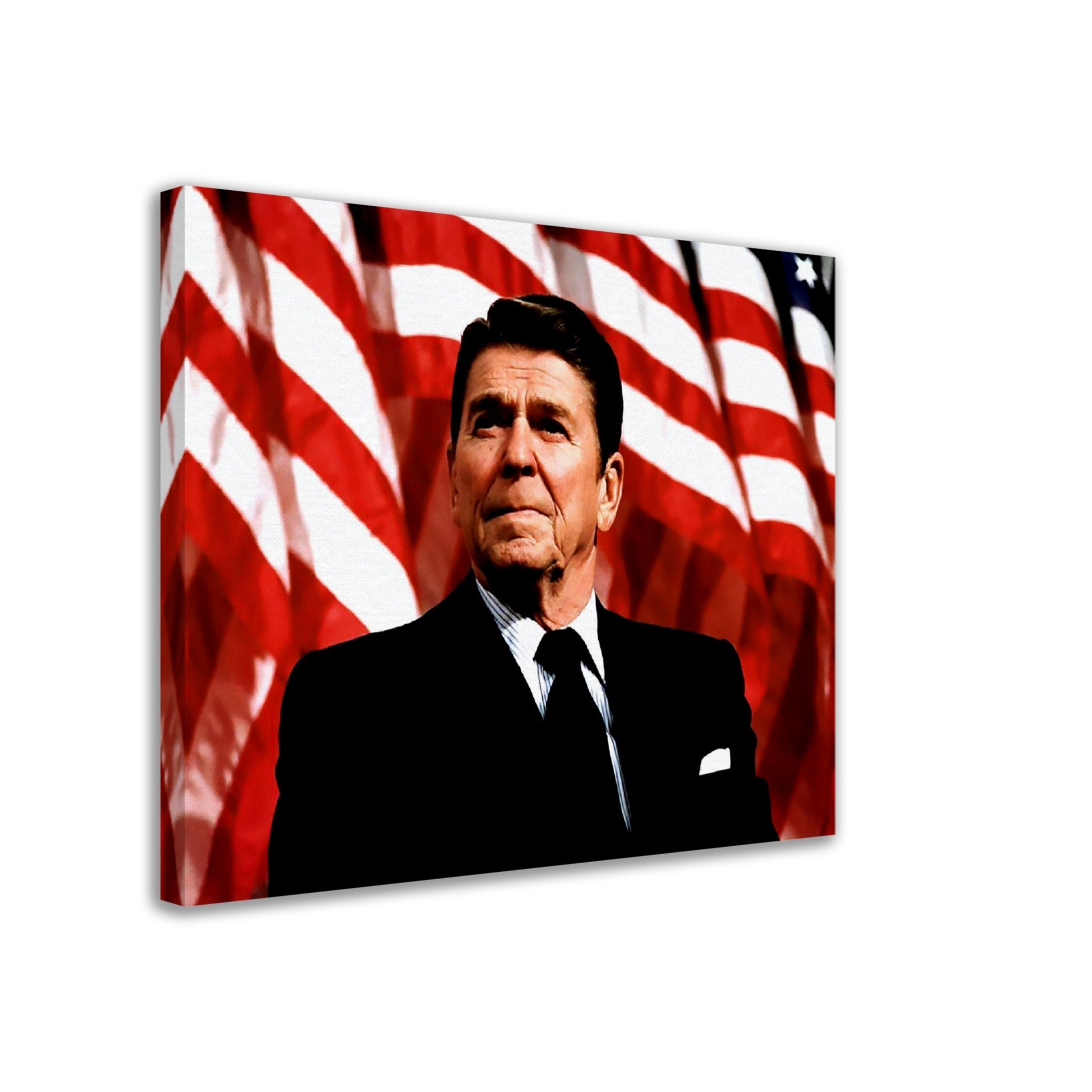 Ronald Reagan Canvas, 40th President Of These United States, Vintage Photo Portrait - Ronald Reagan Canvas Print - WallArtPrints4U