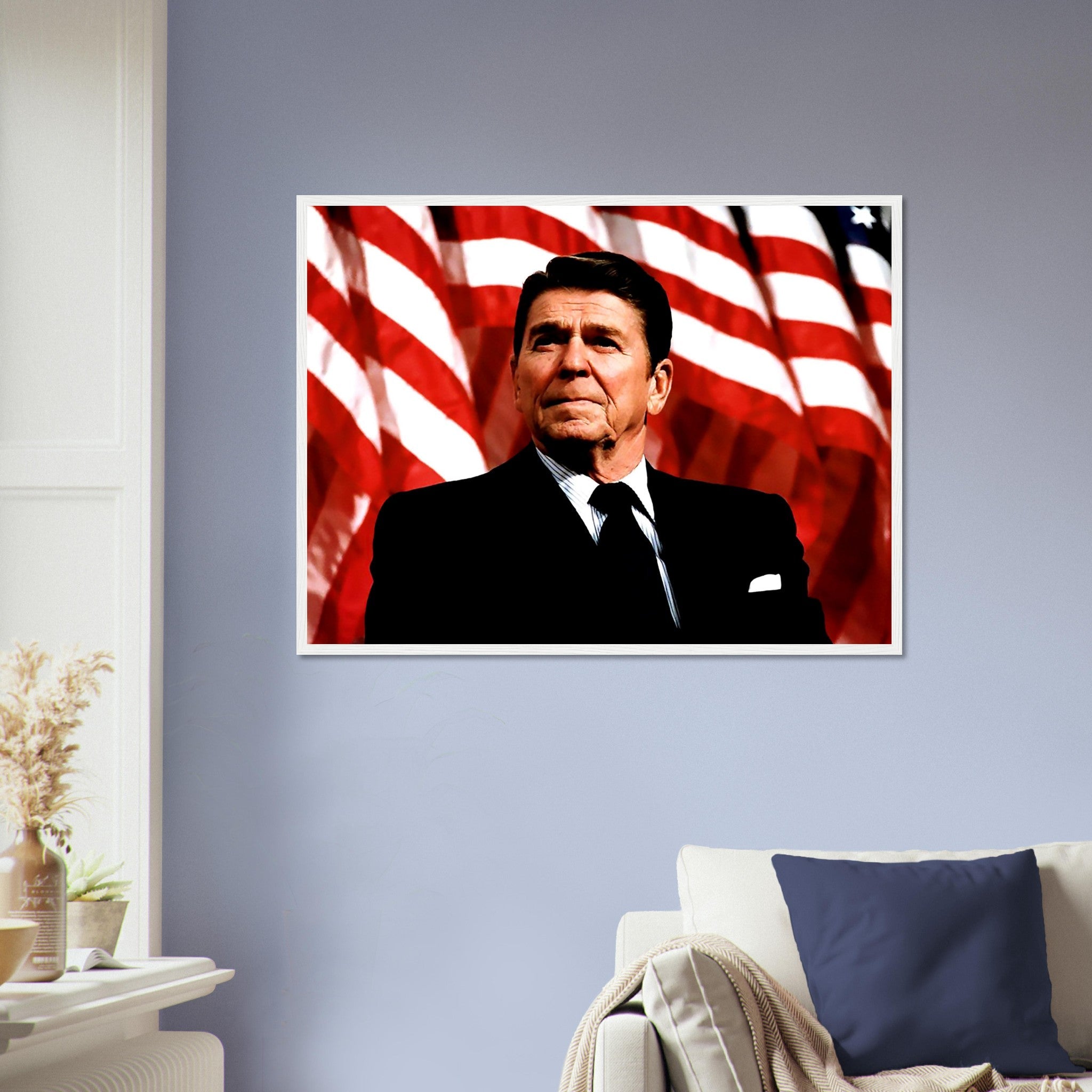 Ronald Reagan Framed, 40th President Of These United States, Vintage Photo Portrait - Ronald Reagan Framed Print - WallArtPrints4U