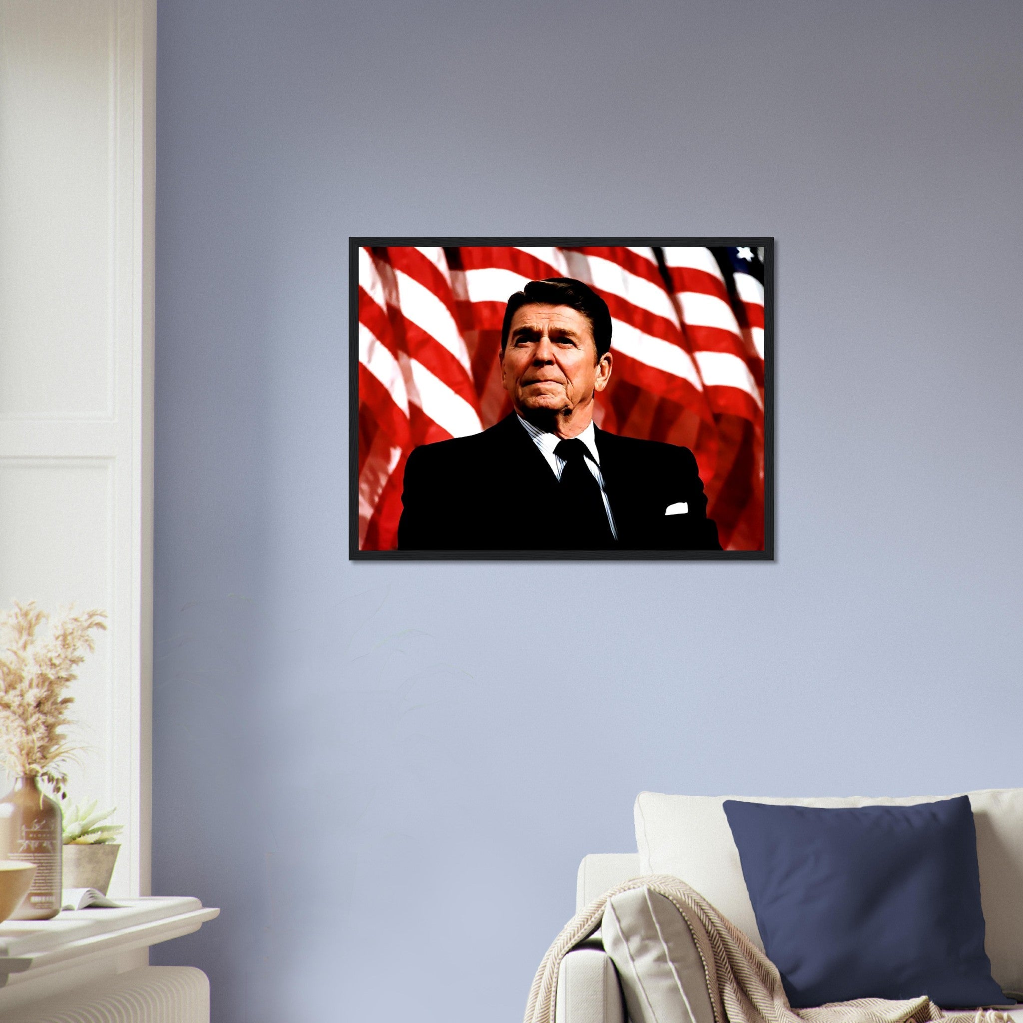 Ronald Reagan Framed, 40th President Of These United States, Vintage Photo Portrait - Ronald Reagan Framed Print - WallArtPrints4U