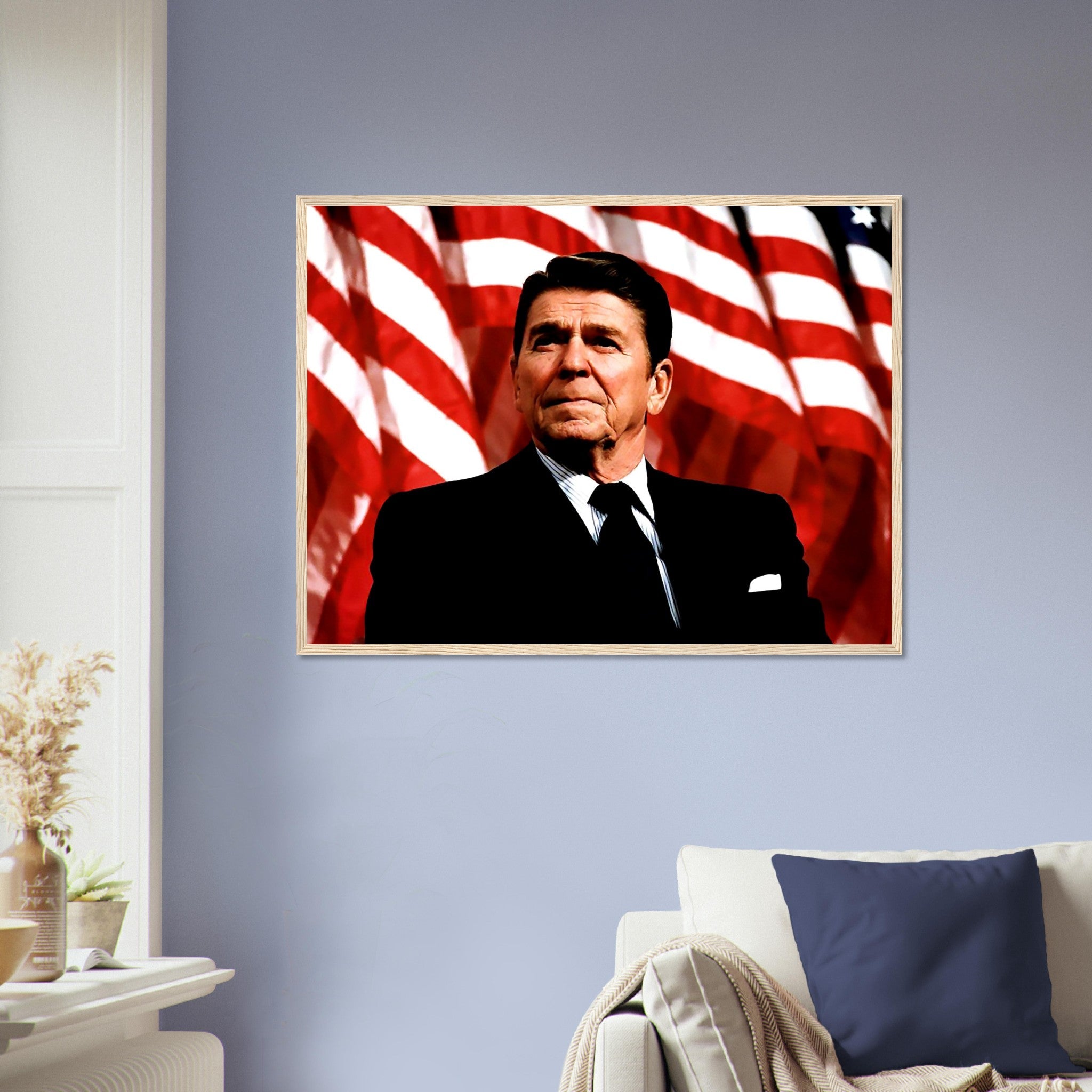 Ronald Reagan Framed, 40th President Of These United States, Vintage Photo Portrait - Ronald Reagan Framed Print - WallArtPrints4U