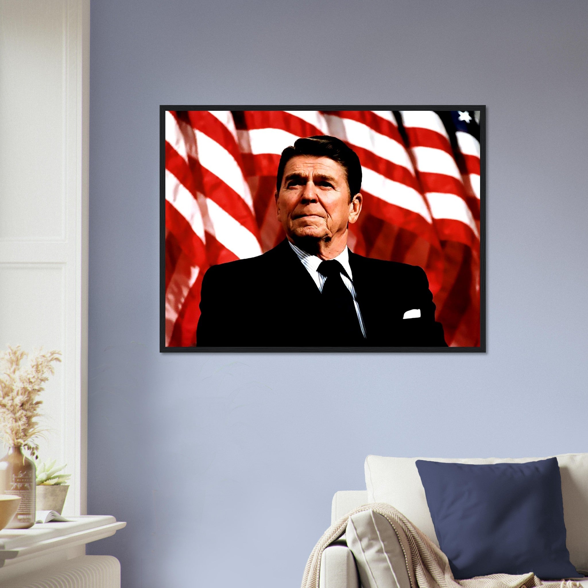Ronald Reagan Framed, 40th President Of These United States, Vintage Photo Portrait - Ronald Reagan Framed Print - WallArtPrints4U