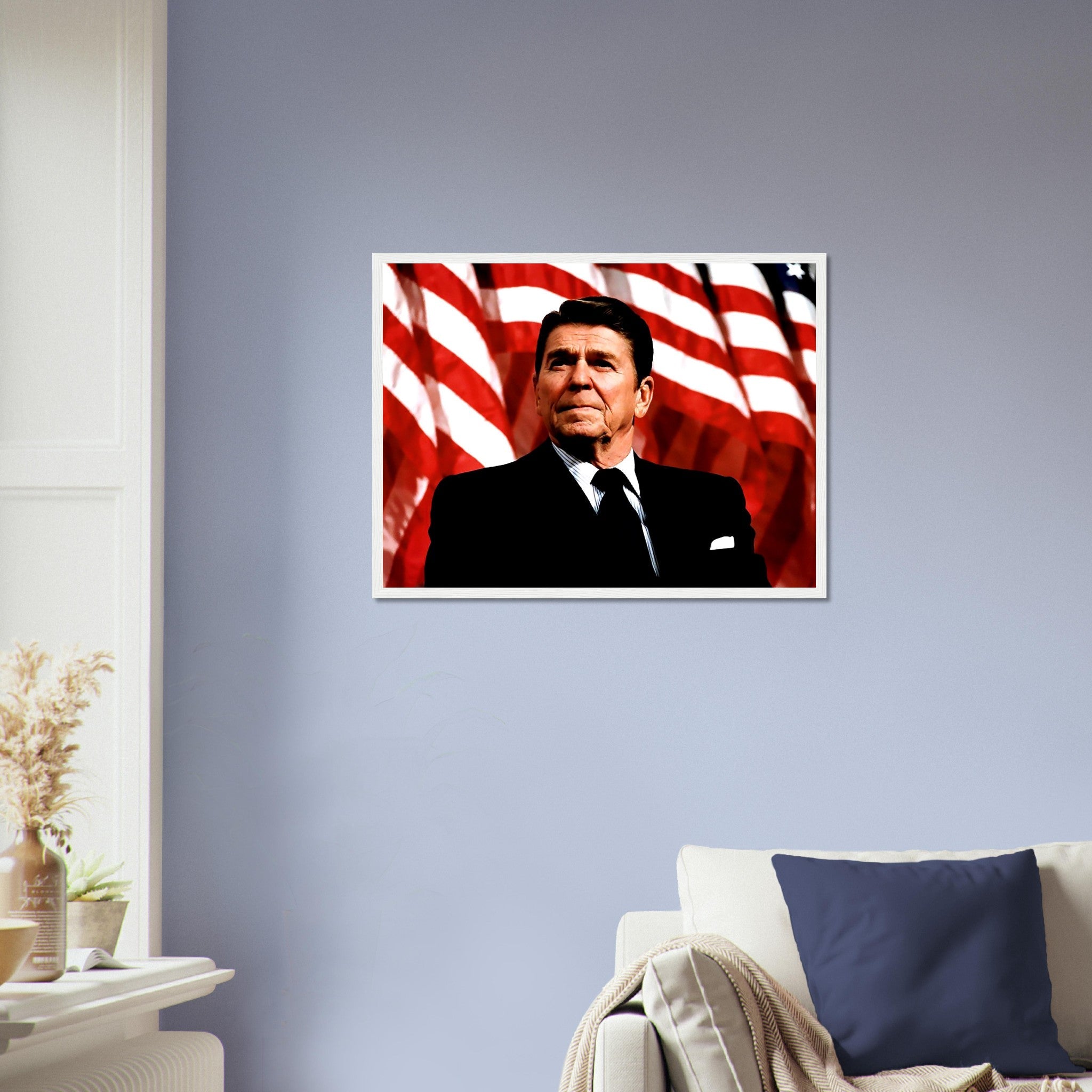 Ronald Reagan Framed, 40th President Of These United States, Vintage Photo Portrait - Ronald Reagan Framed Print - WallArtPrints4U