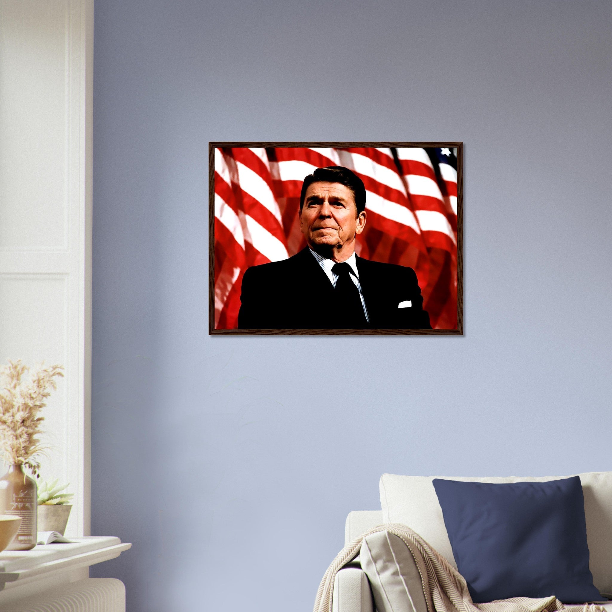 Ronald Reagan Framed, 40th President Of These United States, Vintage Photo Portrait - Ronald Reagan Framed Print - WallArtPrints4U