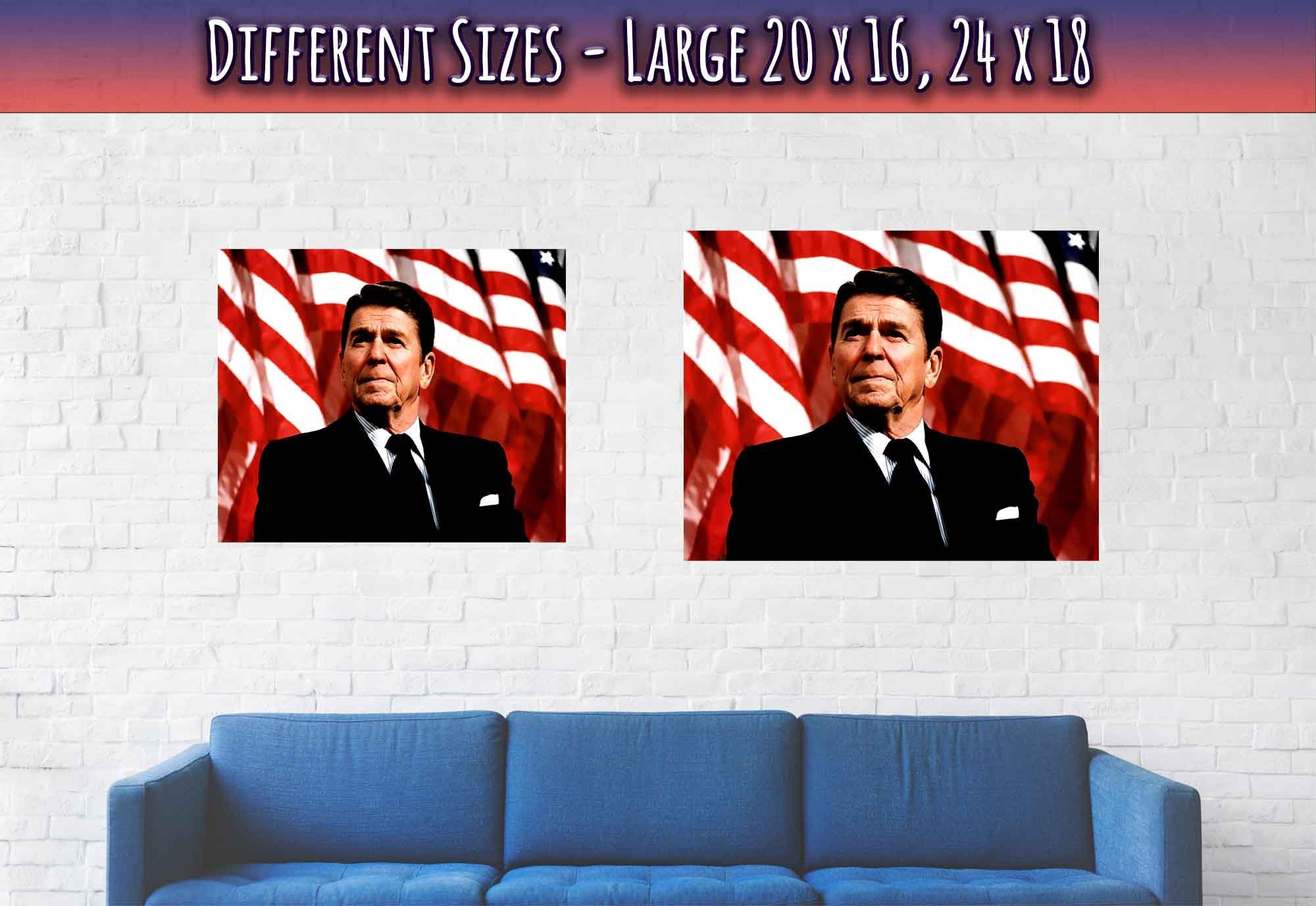Ronald Reagan Poster, 40th President Of These United States, Vintage Photo Portrait - Ronald Reagan Print - WallArtPrints4U