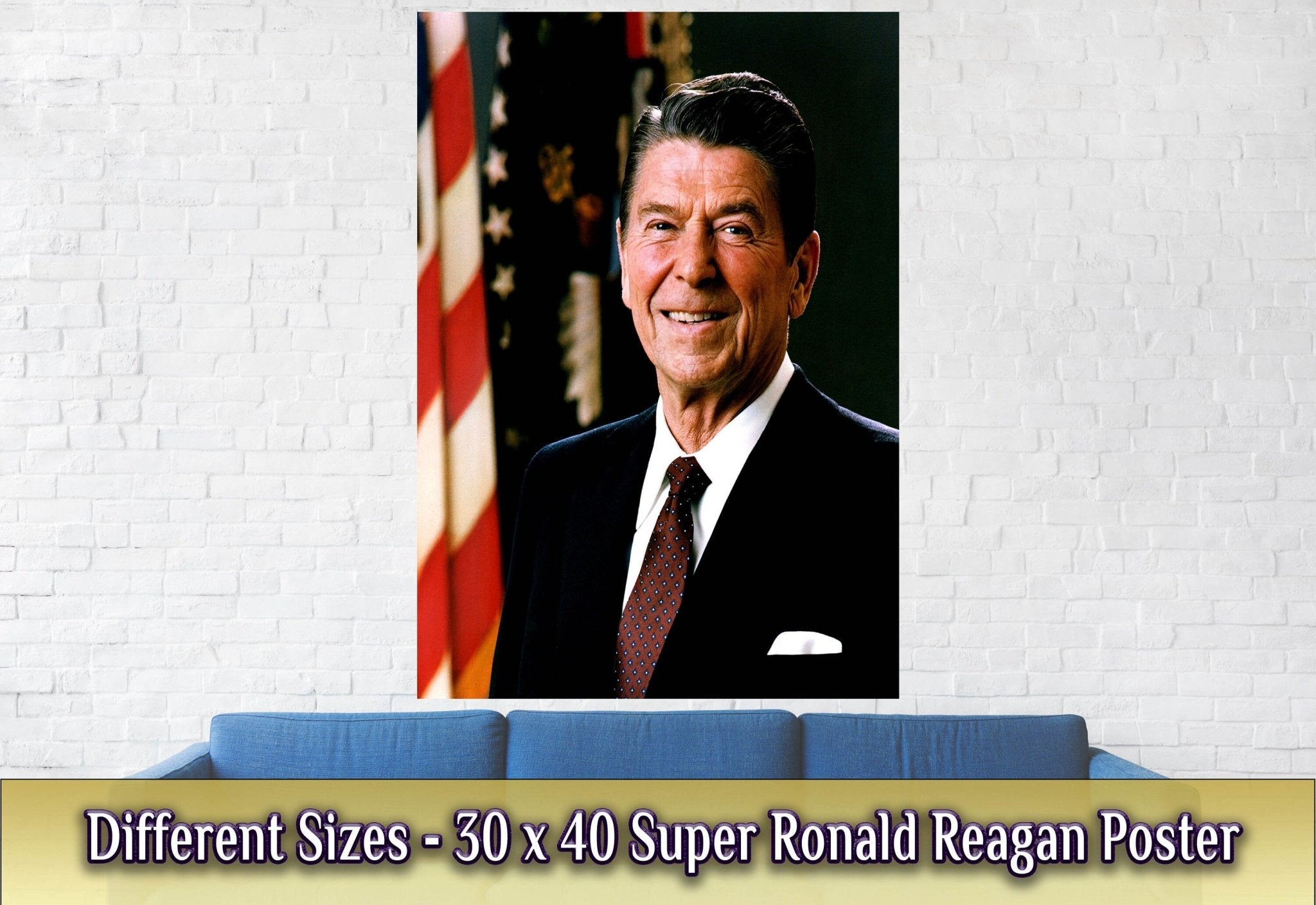 Ronald Reagan Poster, Actor, 40th President, Vintage Photo - Iconic Ronald Reagan Print - WallArtPrints4U