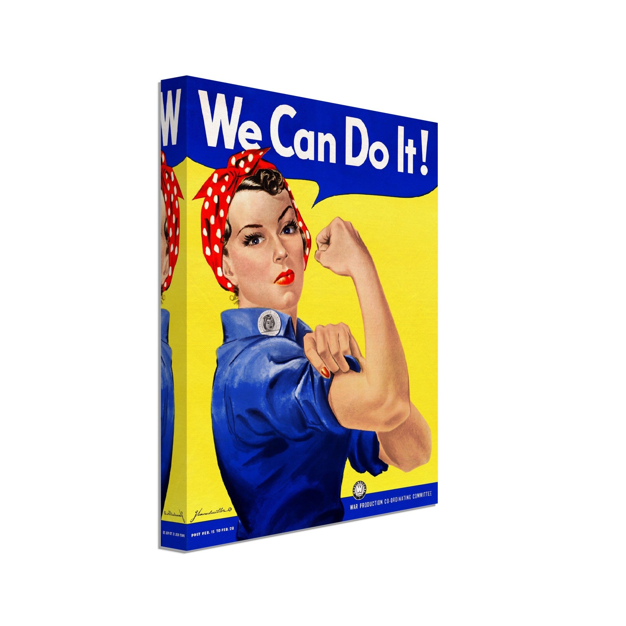 Rosie The Riveter Canvas, We Can Do It Canvas Print, Vintage Canvas J Howard Miller 1943 - WallArtPrints4U