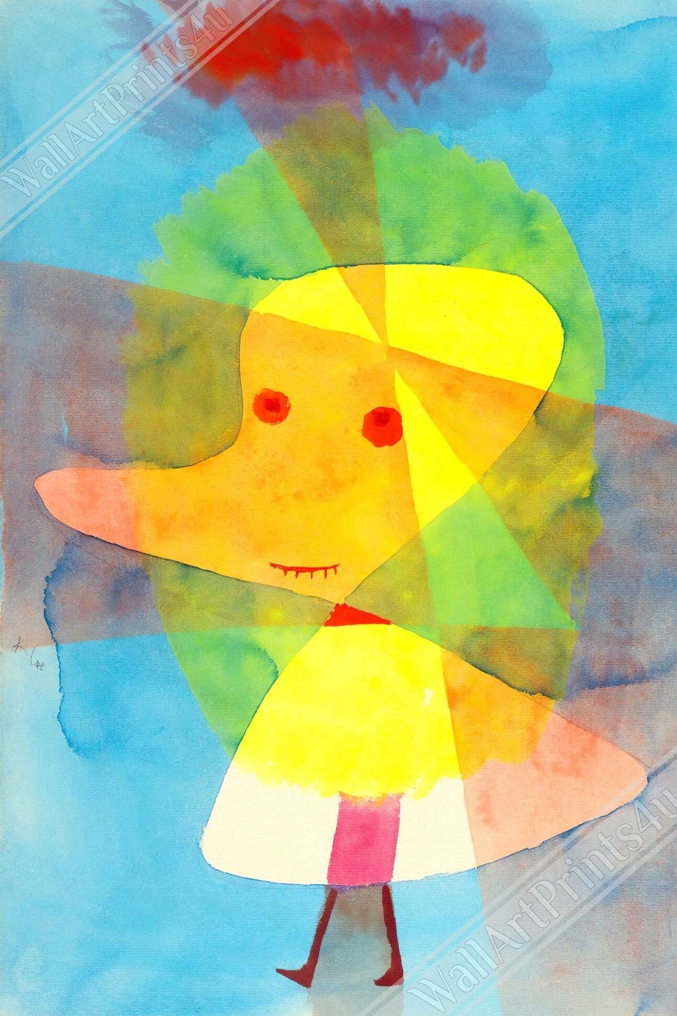 Rubber Duck Framed Print, Paul Klee Small Garden Ghost Framed, Paul Klee Frameds Abstract Art - WallArtPrints4U