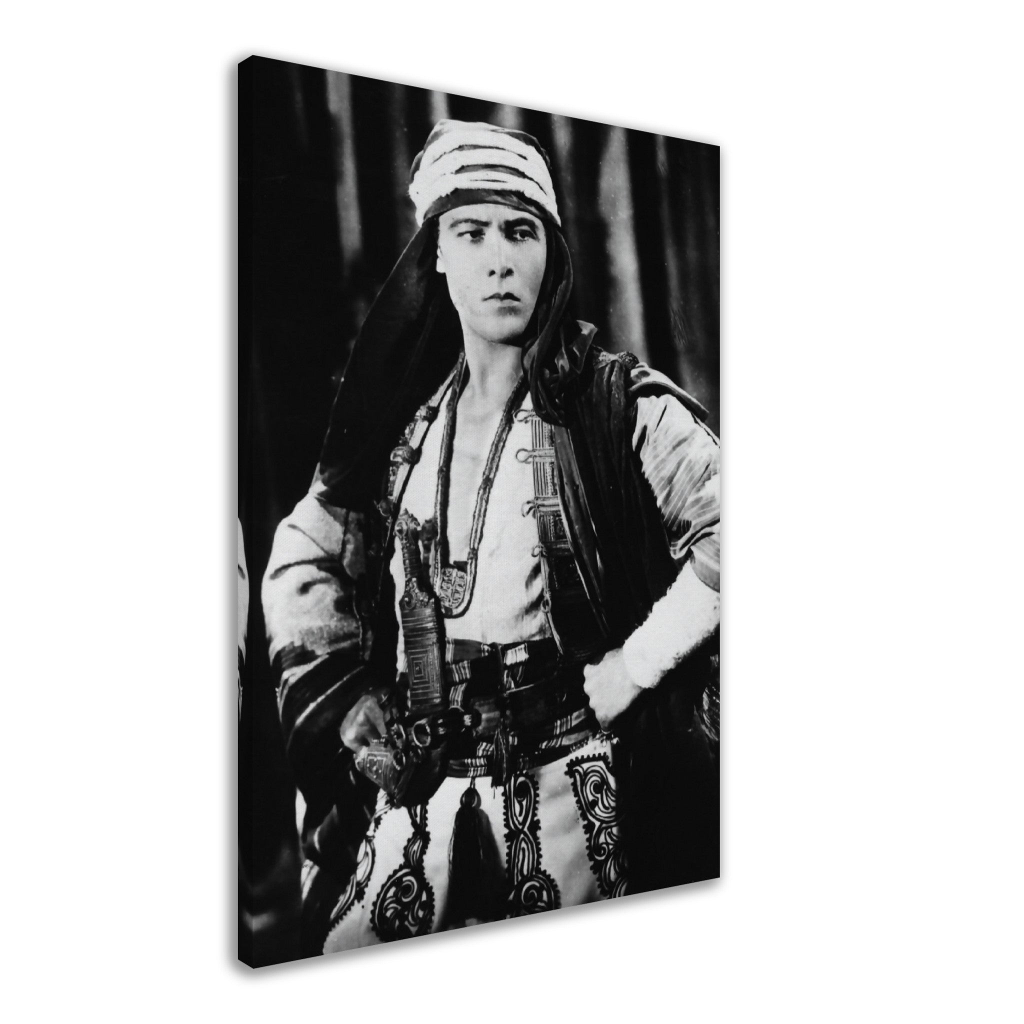 Rudolph Valentino Canvas, Latin Lover Silent Film, Vintage Photo, Rudolph Valentino Canvas Print, Silver Screen Star - WallArtPrints4U