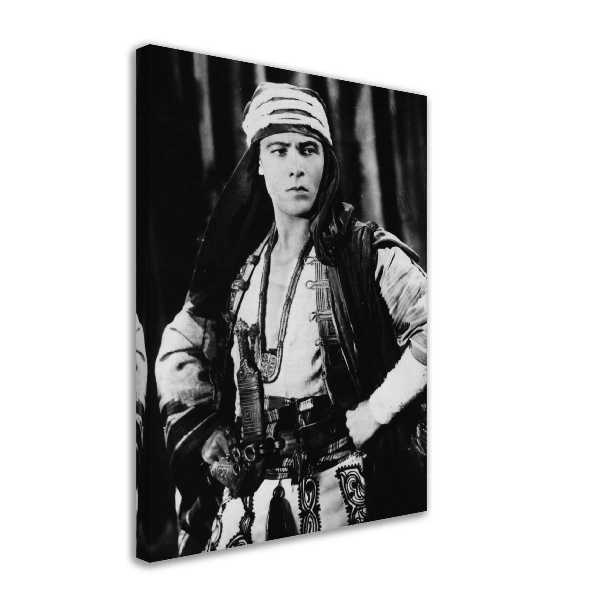 Rudolph Valentino Canvas, Latin Lover Silent Film, Vintage Photo, Rudolph Valentino Canvas Print, Silver Screen Star - WallArtPrints4U