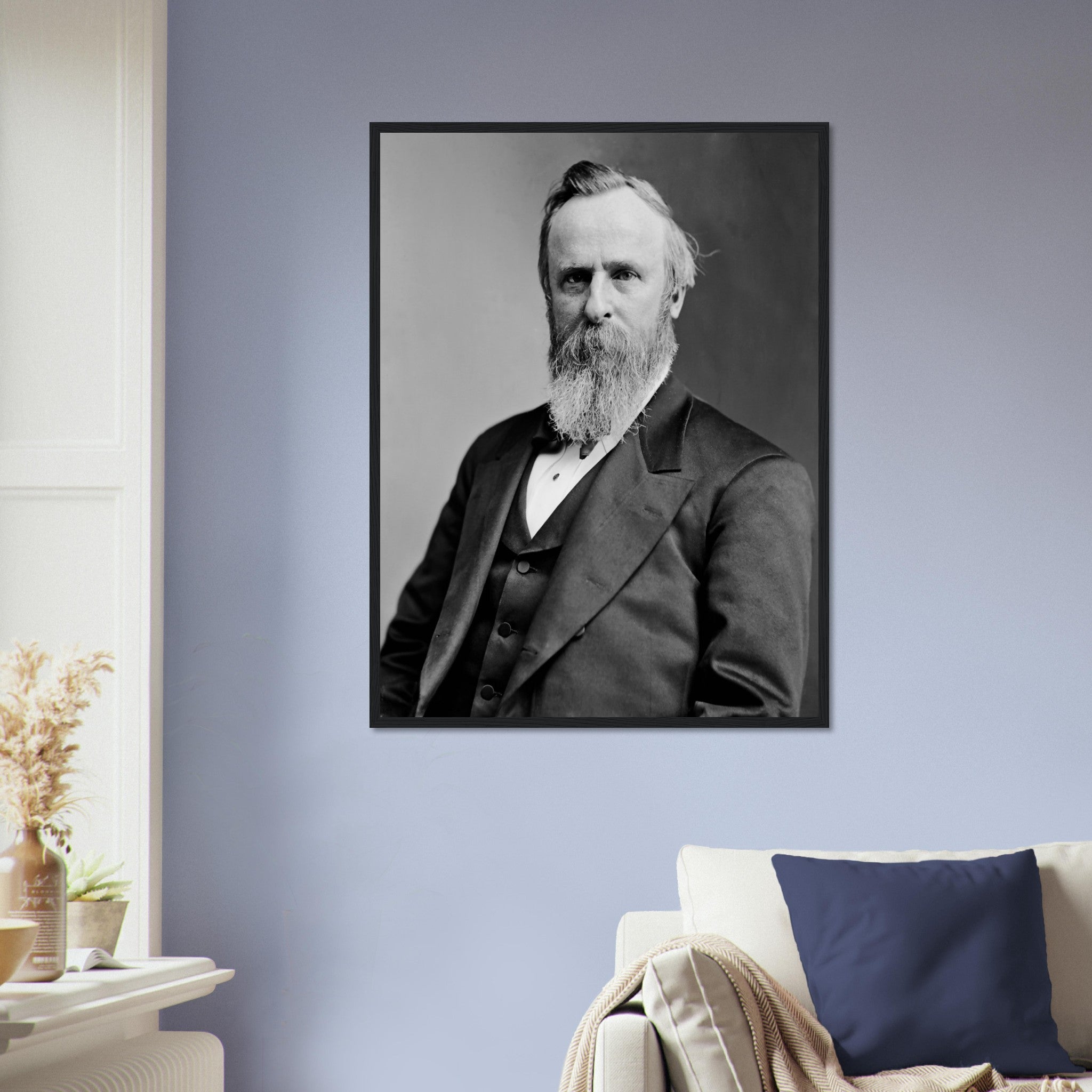 Rutherford Hayes Framed, 19th President Of Usa, Vintage Photo Portrait - Rutherford Hayes Framed Print UK, EU USA Domestic Shipping - WallArtPrints4U