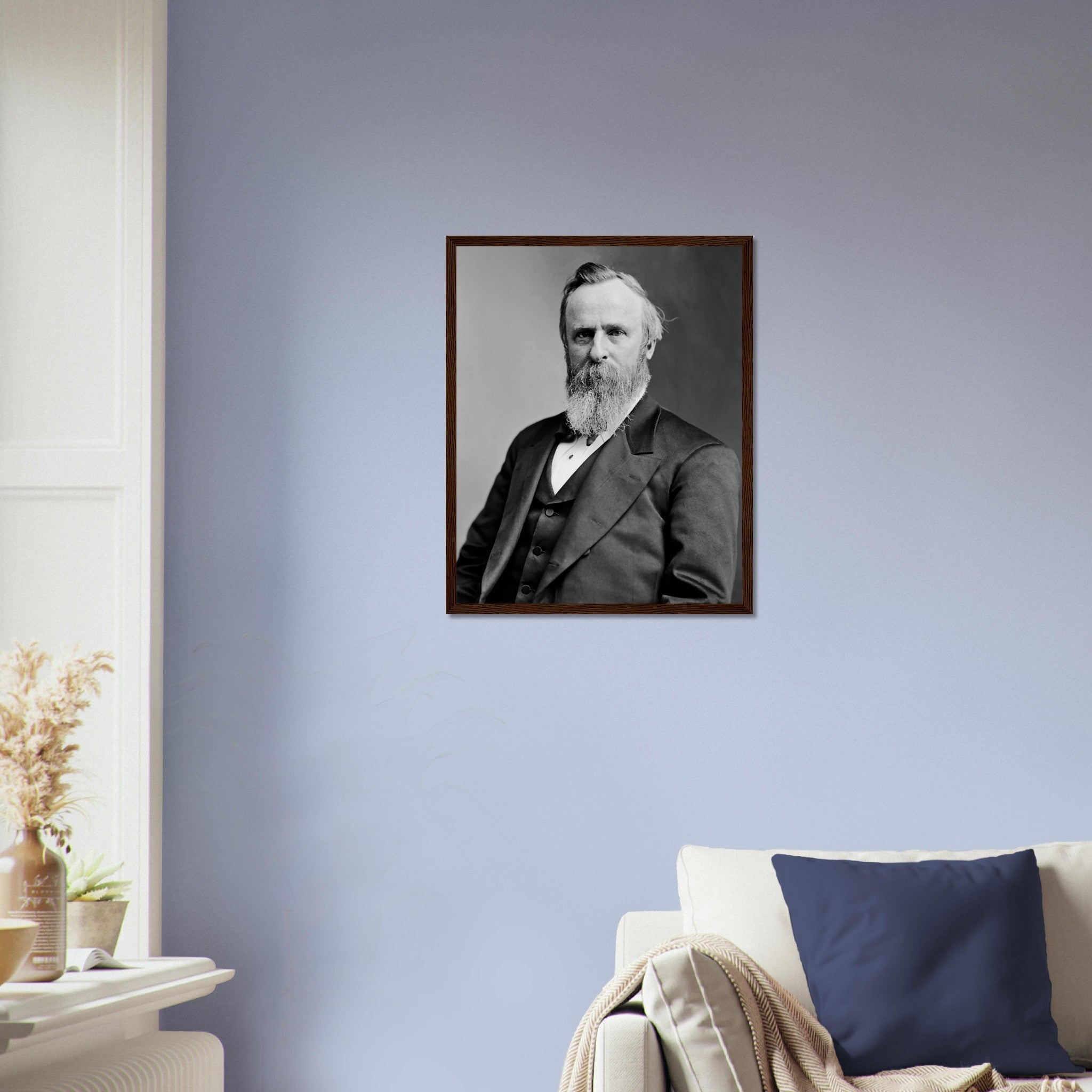 Rutherford Hayes Framed, 19th President Of Usa, Vintage Photo Portrait - Rutherford Hayes Framed Print UK, EU USA Domestic Shipping - WallArtPrints4U