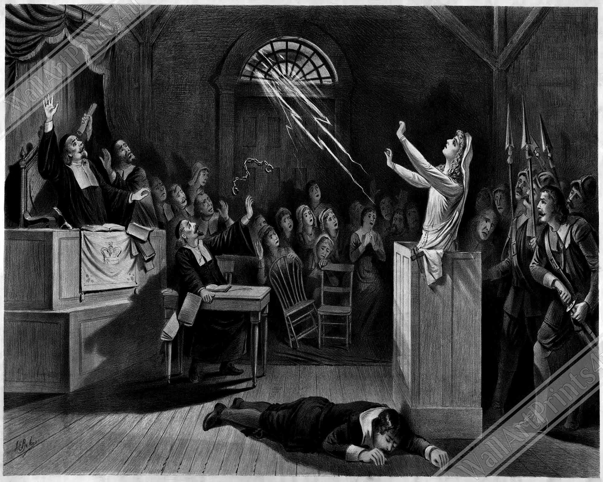 Salem Witch Trials Poster Salem Witch Trials Print - Witchcraft Poster - WallArtPrints4U