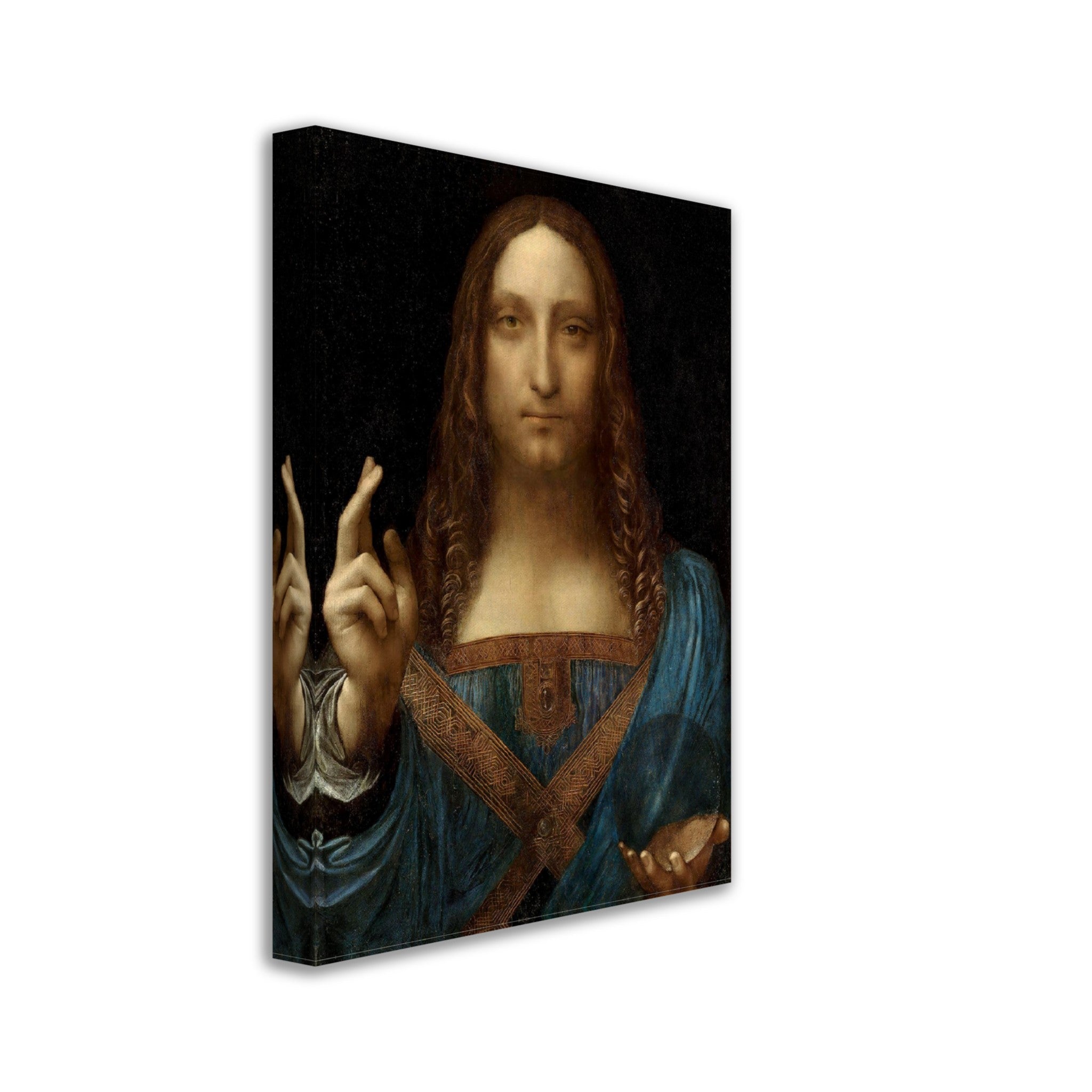 Salvador Mundi Canvas, The Lost Leonardo, Leonardo Da Vinci - Salvador Mundi Canvas Print - WallArtPrints4U