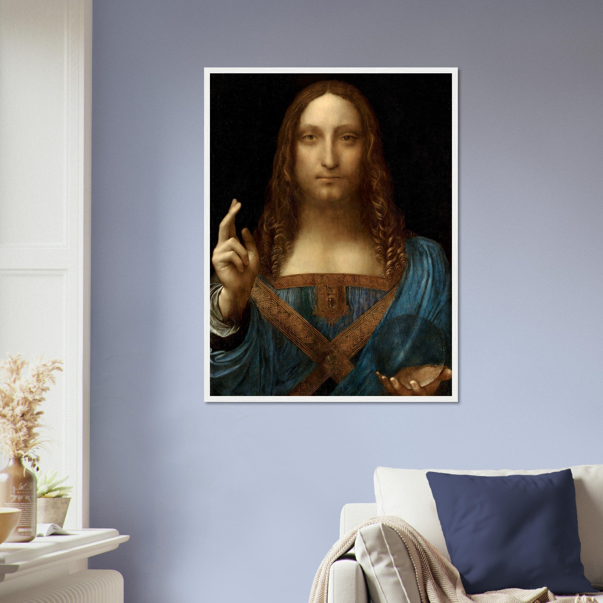 Salvador Mundi Framed, The Lost Leonardo, Leonardo Da Vinci - Salvador Mundi Framed Print - WallArtPrints4U