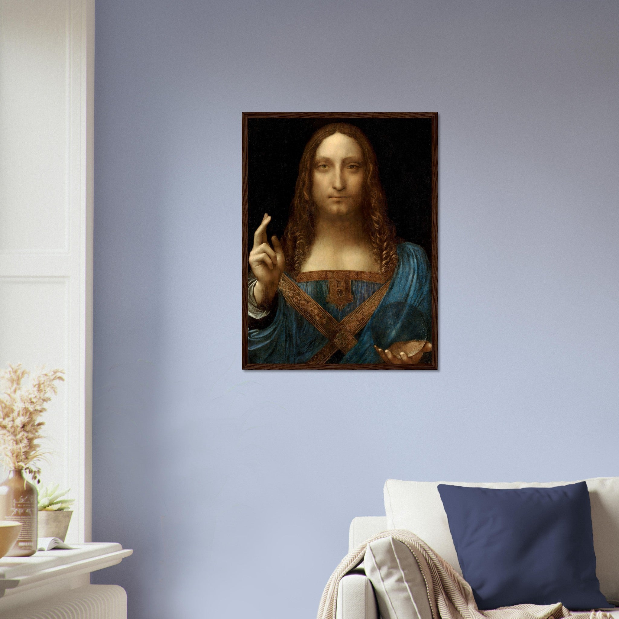 Salvador Mundi Framed, The Lost Leonardo, Leonardo Da Vinci - Salvador Mundi Framed Print - WallArtPrints4U