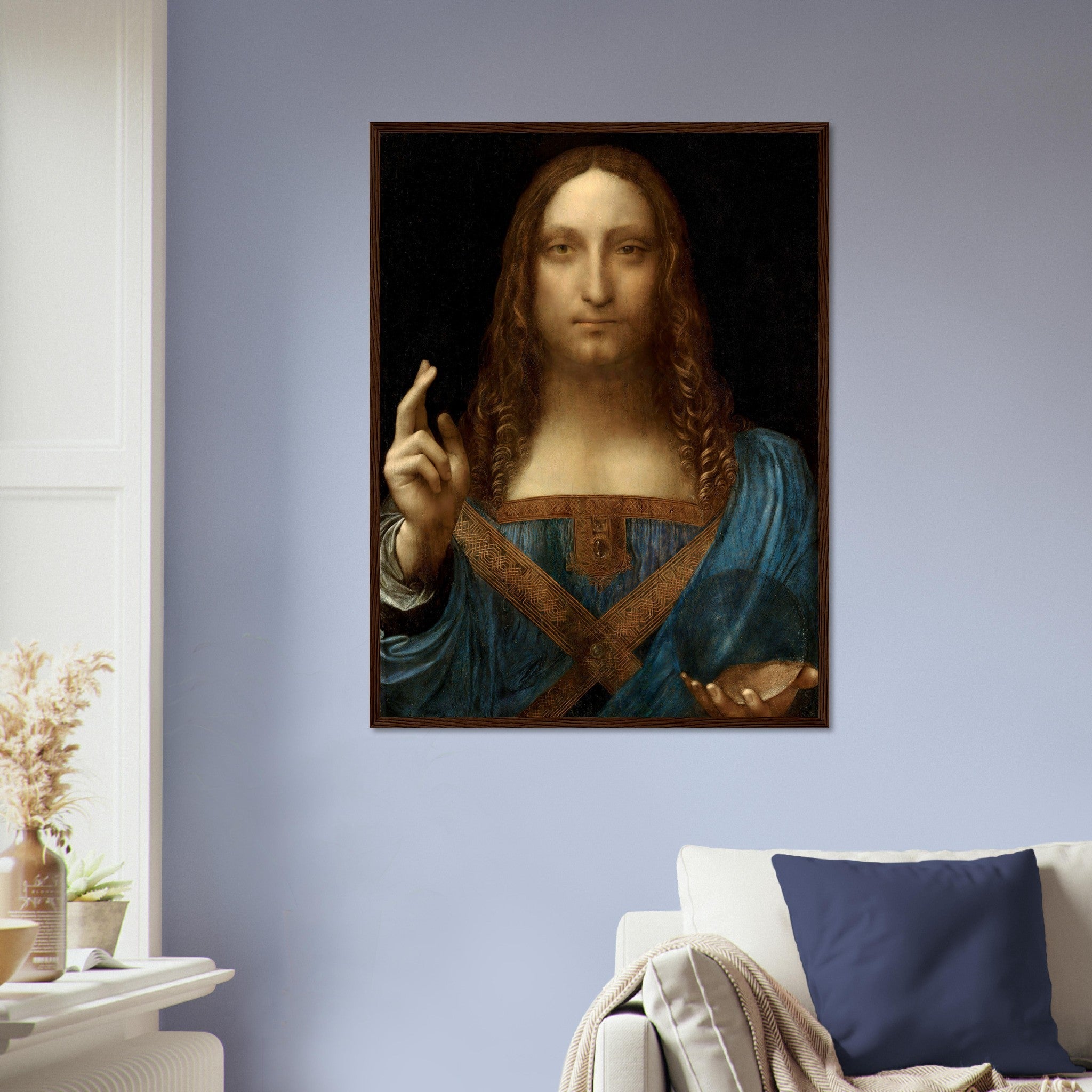 Salvador Mundi Framed, The Lost Leonardo, Leonardo Da Vinci - Salvador Mundi Framed Print - WallArtPrints4U