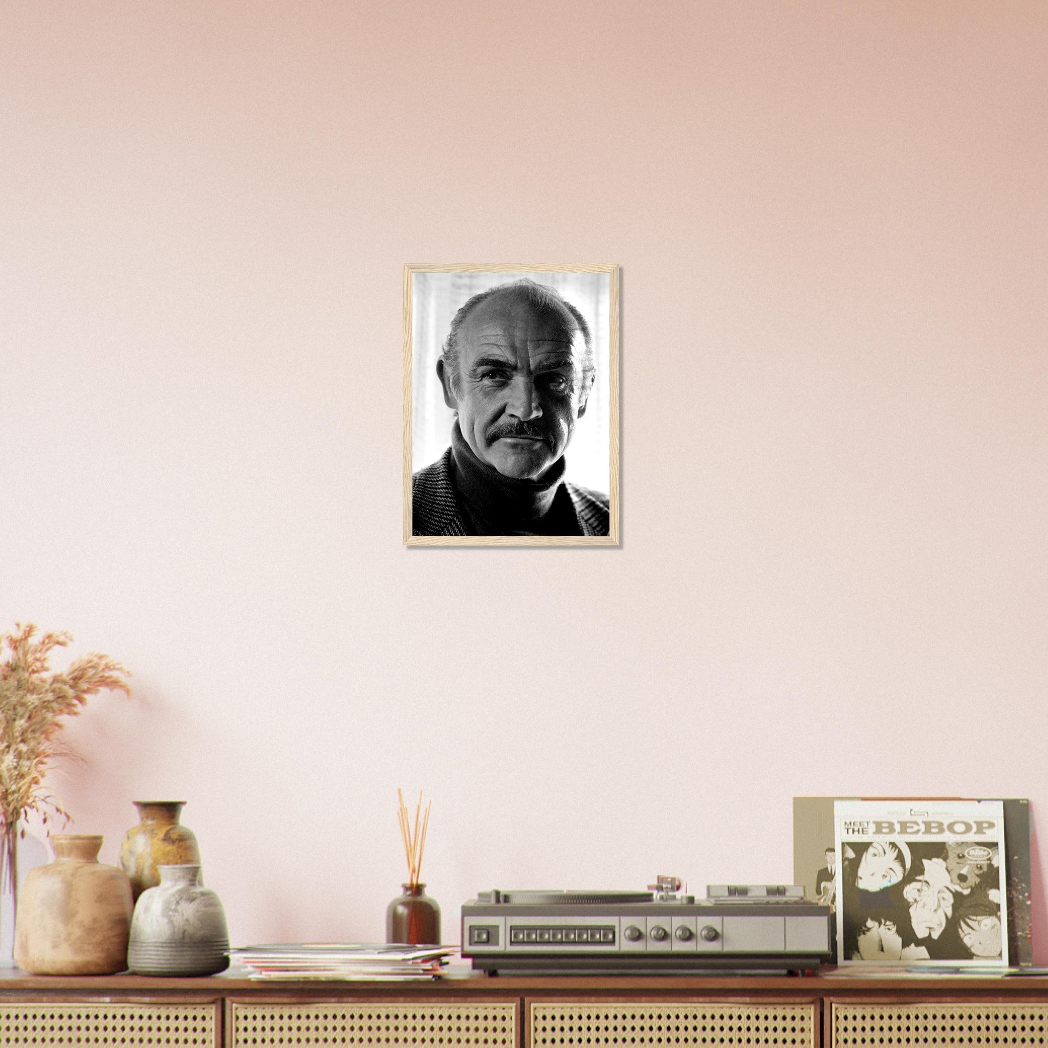 Sean Connery Framed, Vintage Photo Portrait - Sean Connery Framed Print 1983 - WallArtPrints4U