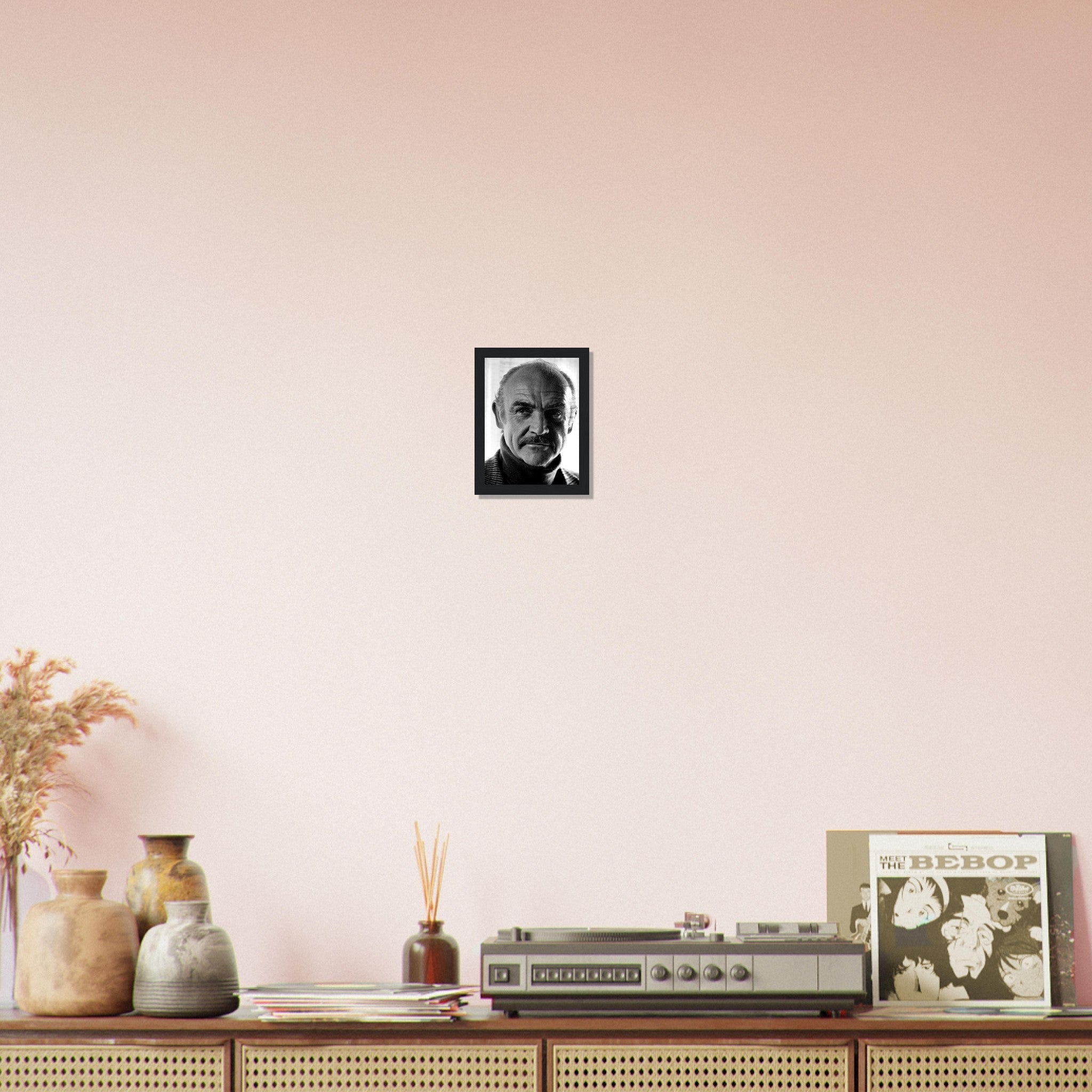 Sean Connery Framed, Vintage Photo Portrait - Sean Connery Framed Print 1983 - WallArtPrints4U